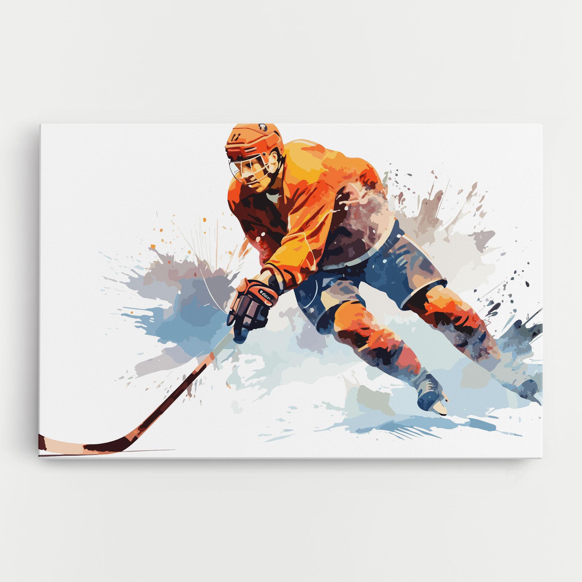 Vászonkép Orange Hockey mockup 0