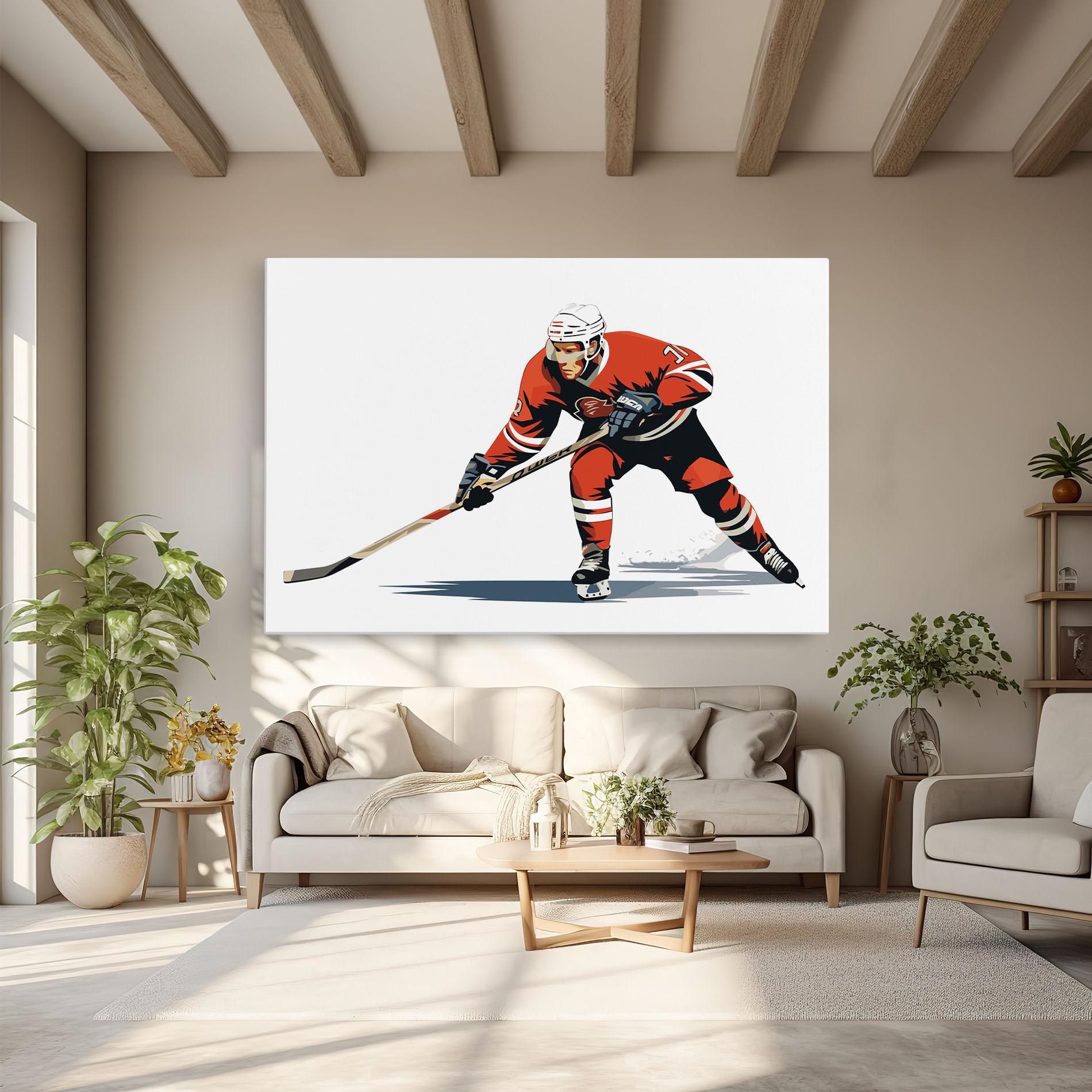 Vászonkép Hockey Orange Player mockup 6
