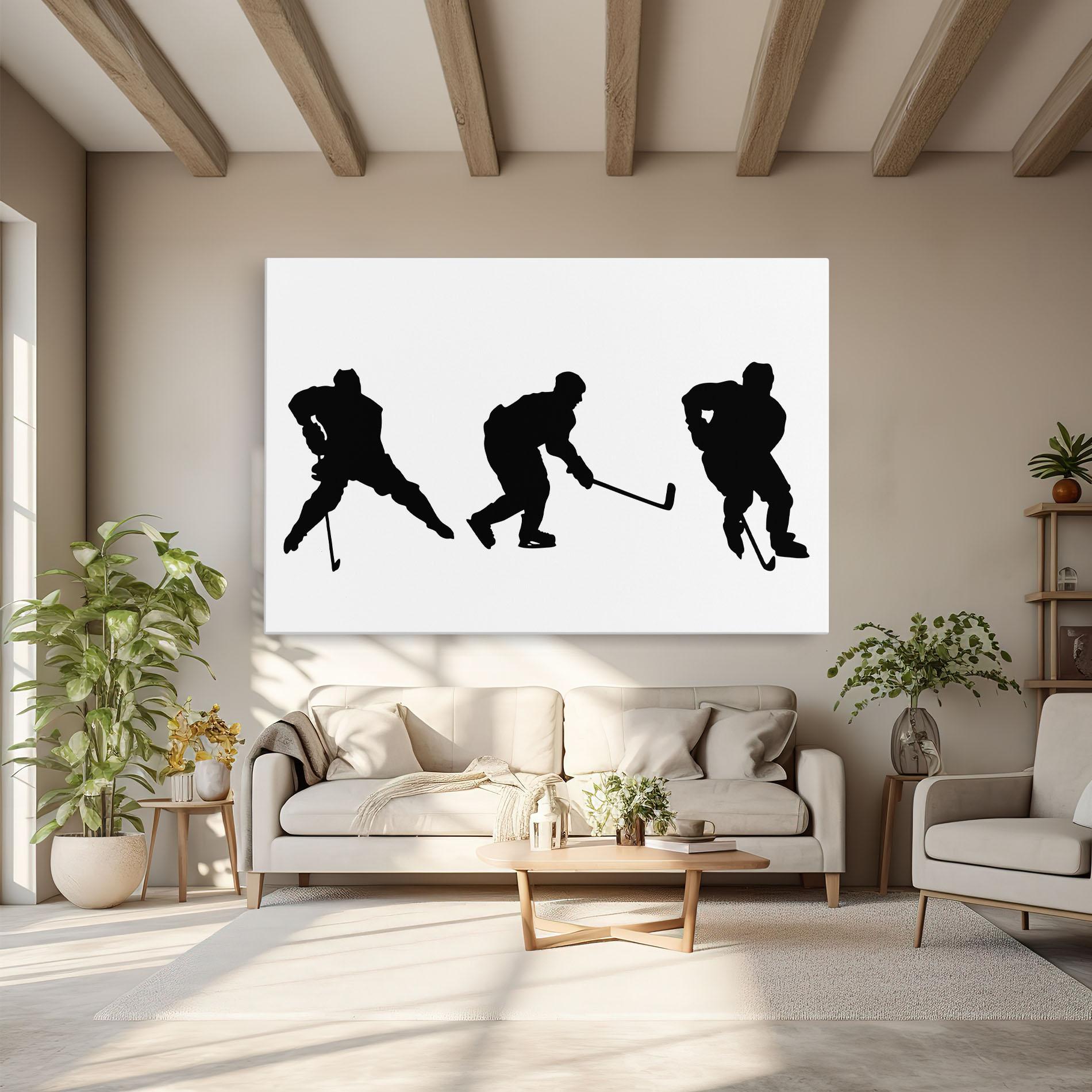 Vászonkép Hockey Pose mockup 6