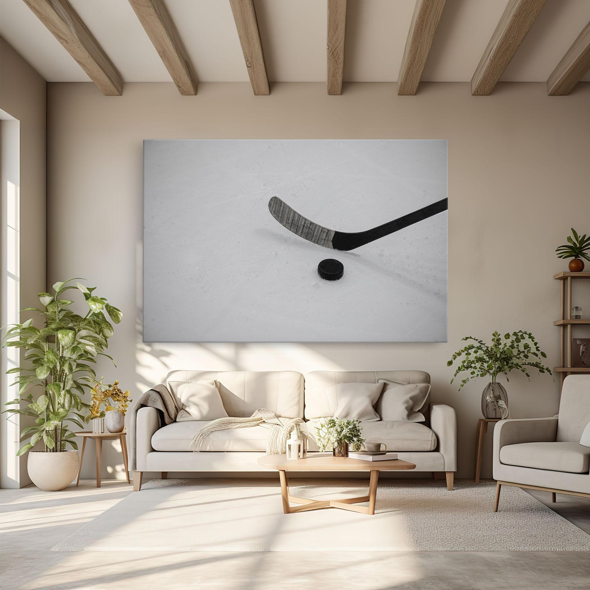 Vászonkép Hockey Puck mockup 6