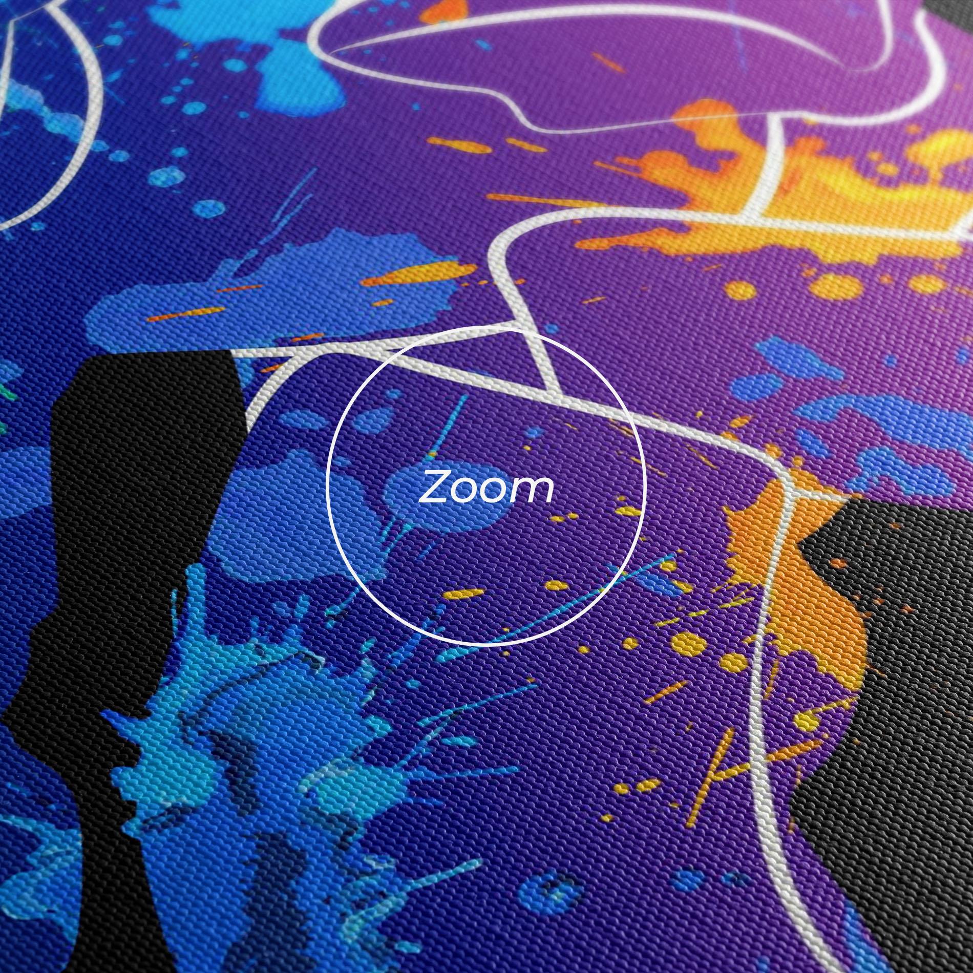 Vászonkép Blue Purple Hockey mockup 3