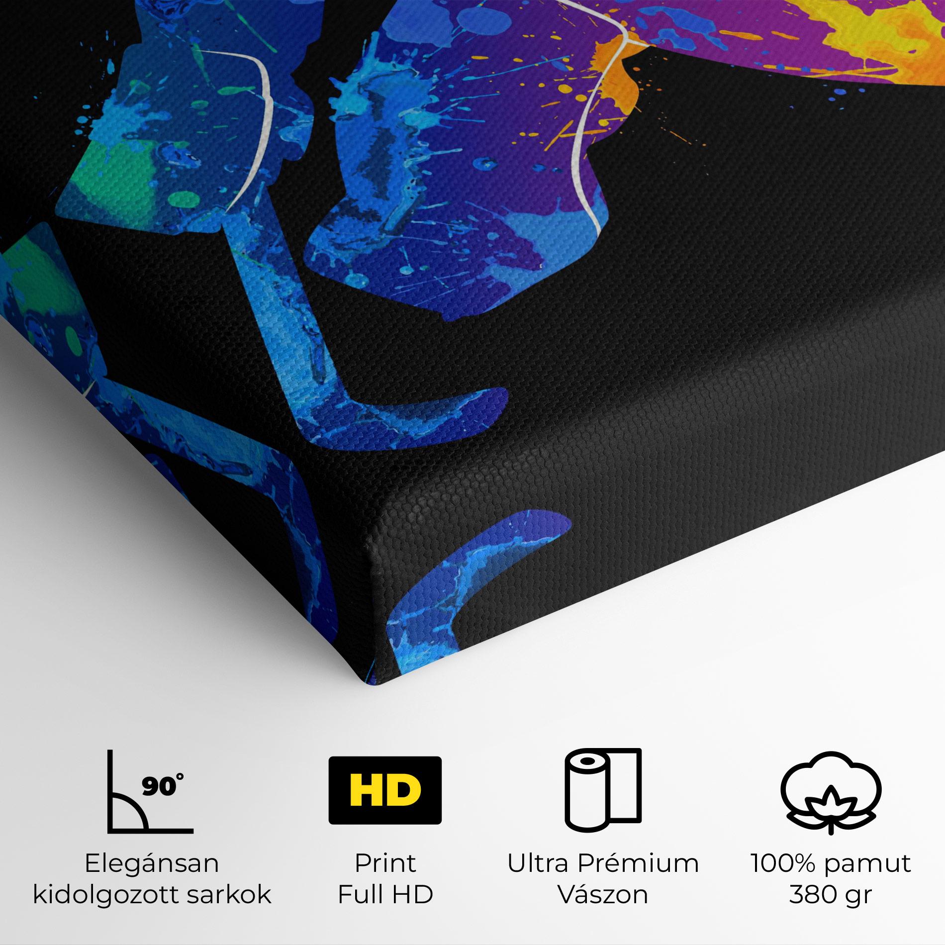 Vászonkép Blue Purple Hockey mockup 4