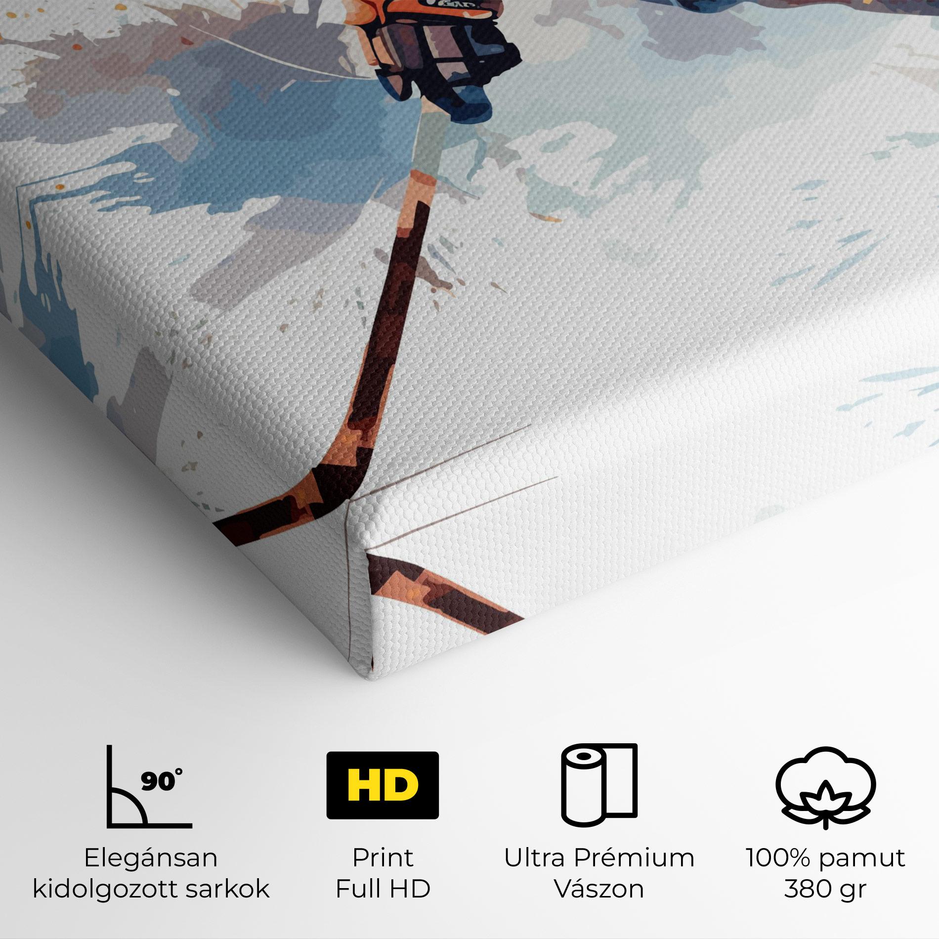 Vászonkép Orange Hockey mockup 4