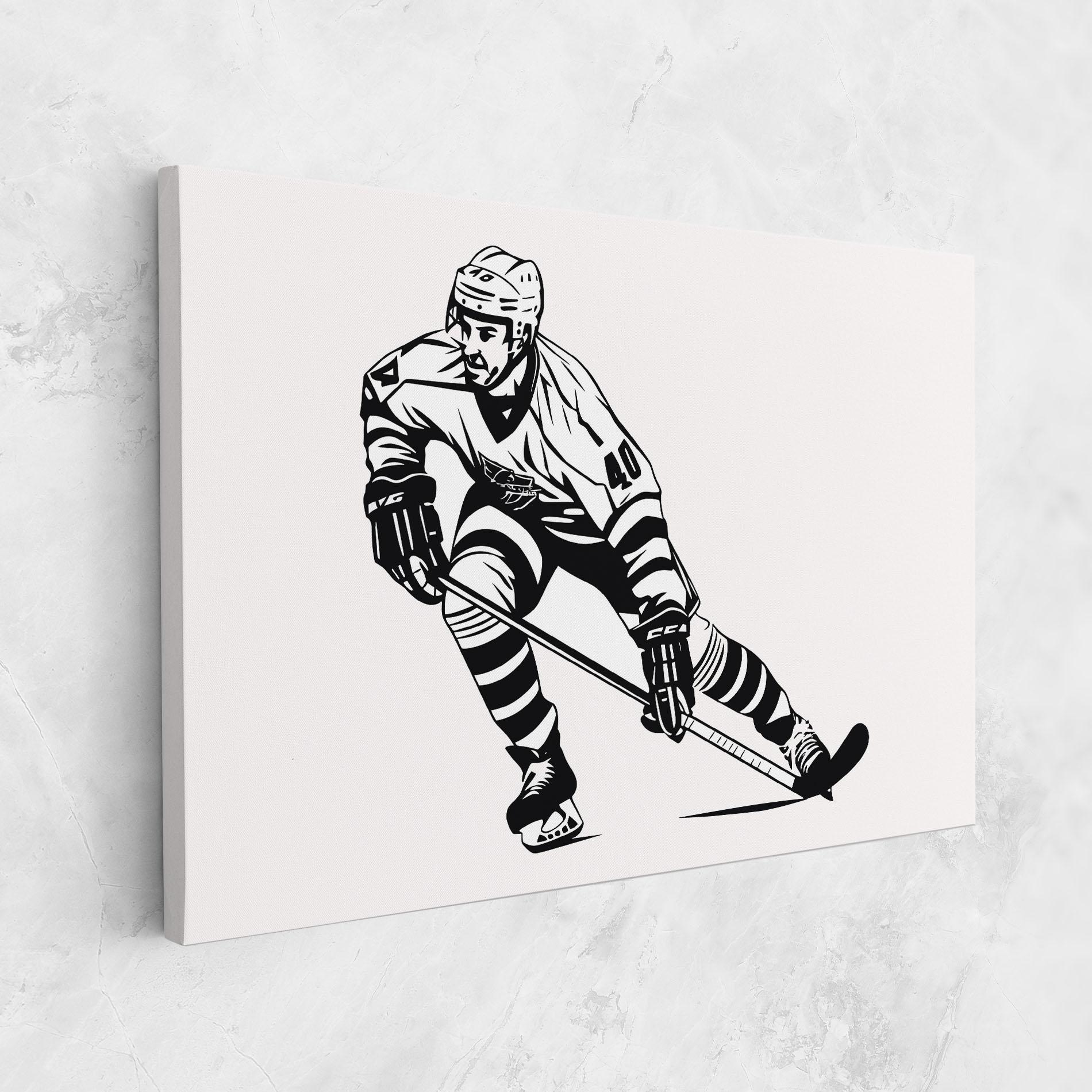 Vászonkép Hockey Player mockup 1
