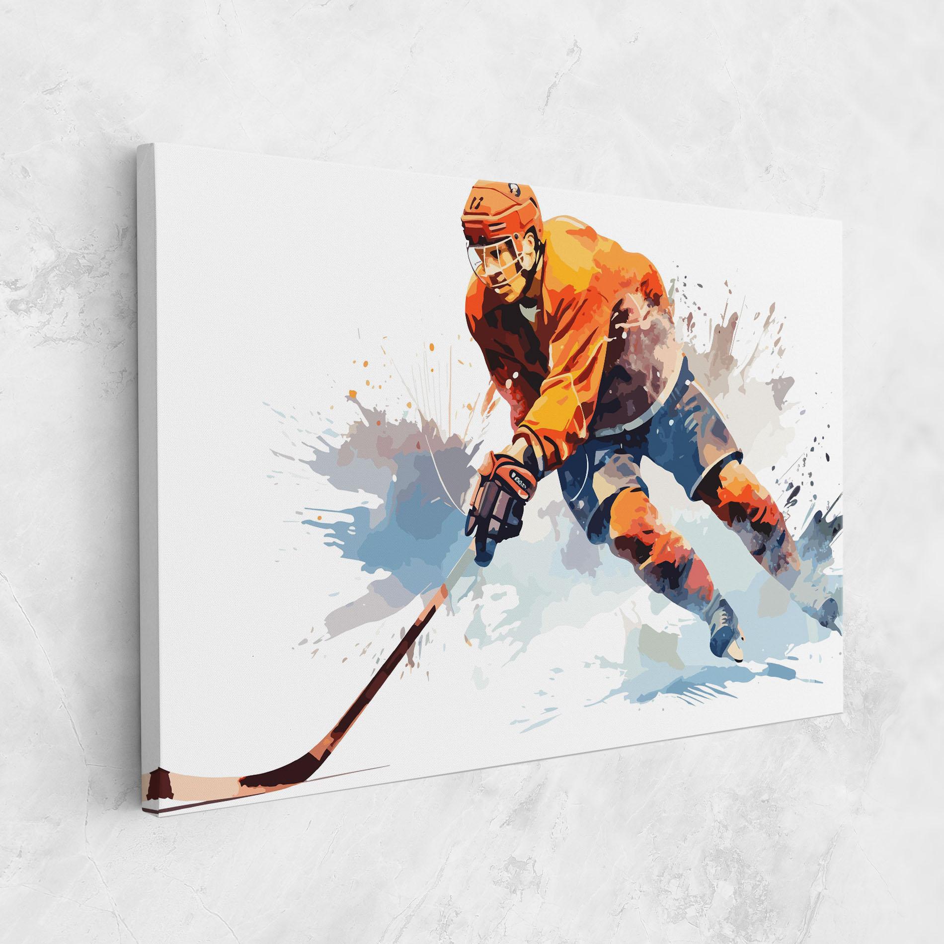 Vászonkép Orange Hockey mockup 1