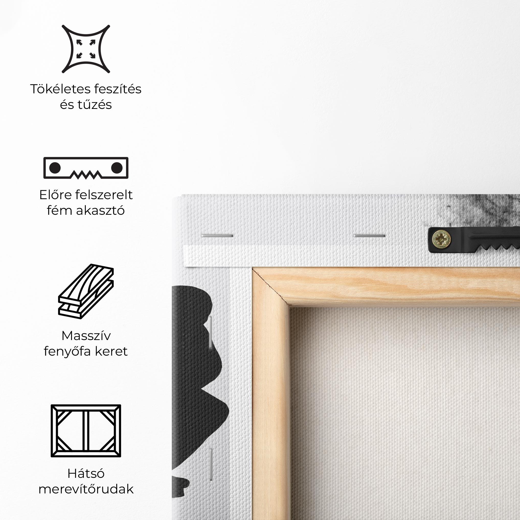 Vászonkép Black Smoke Hockey mockup 5