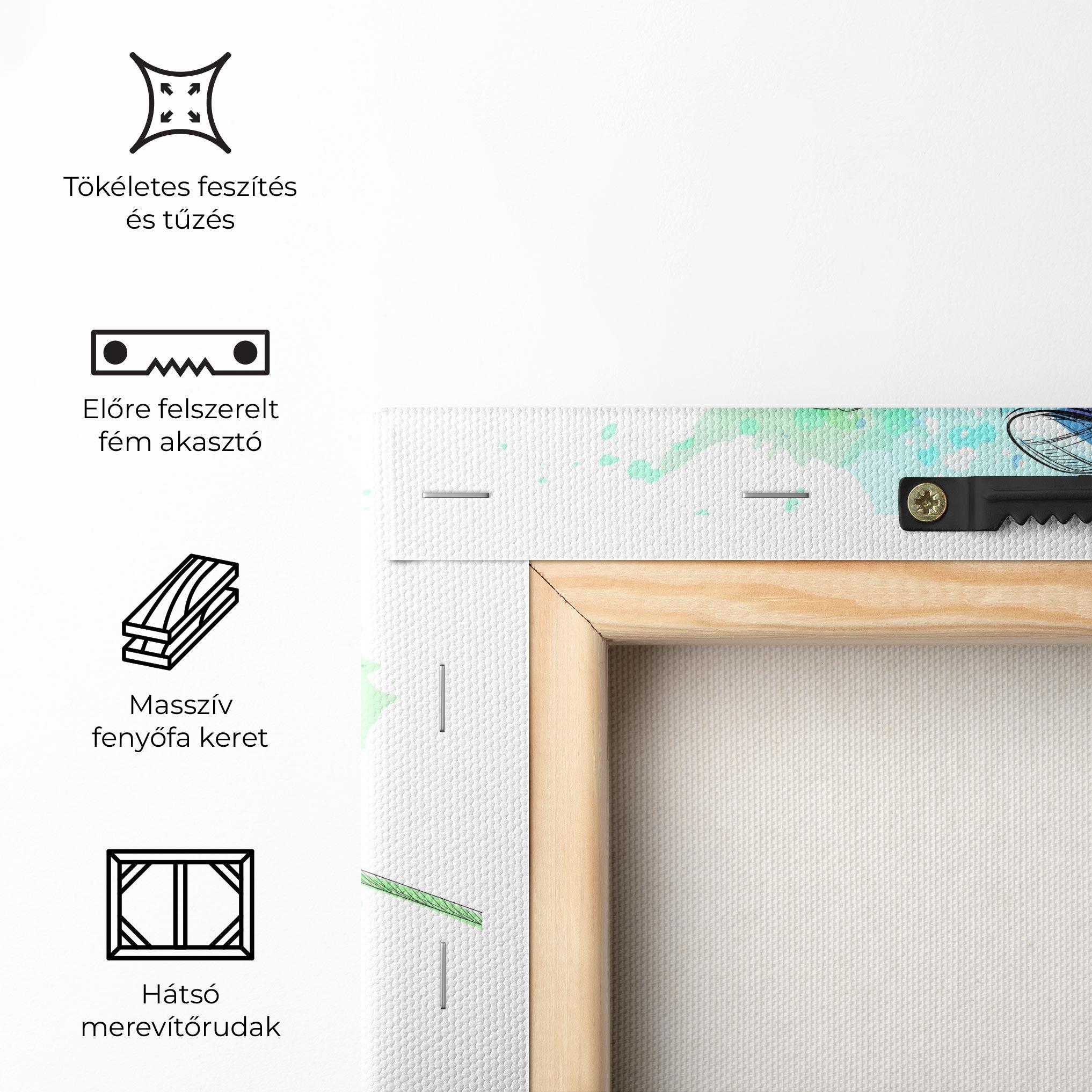 Vászonkép Green Blue Hockey mockup 5