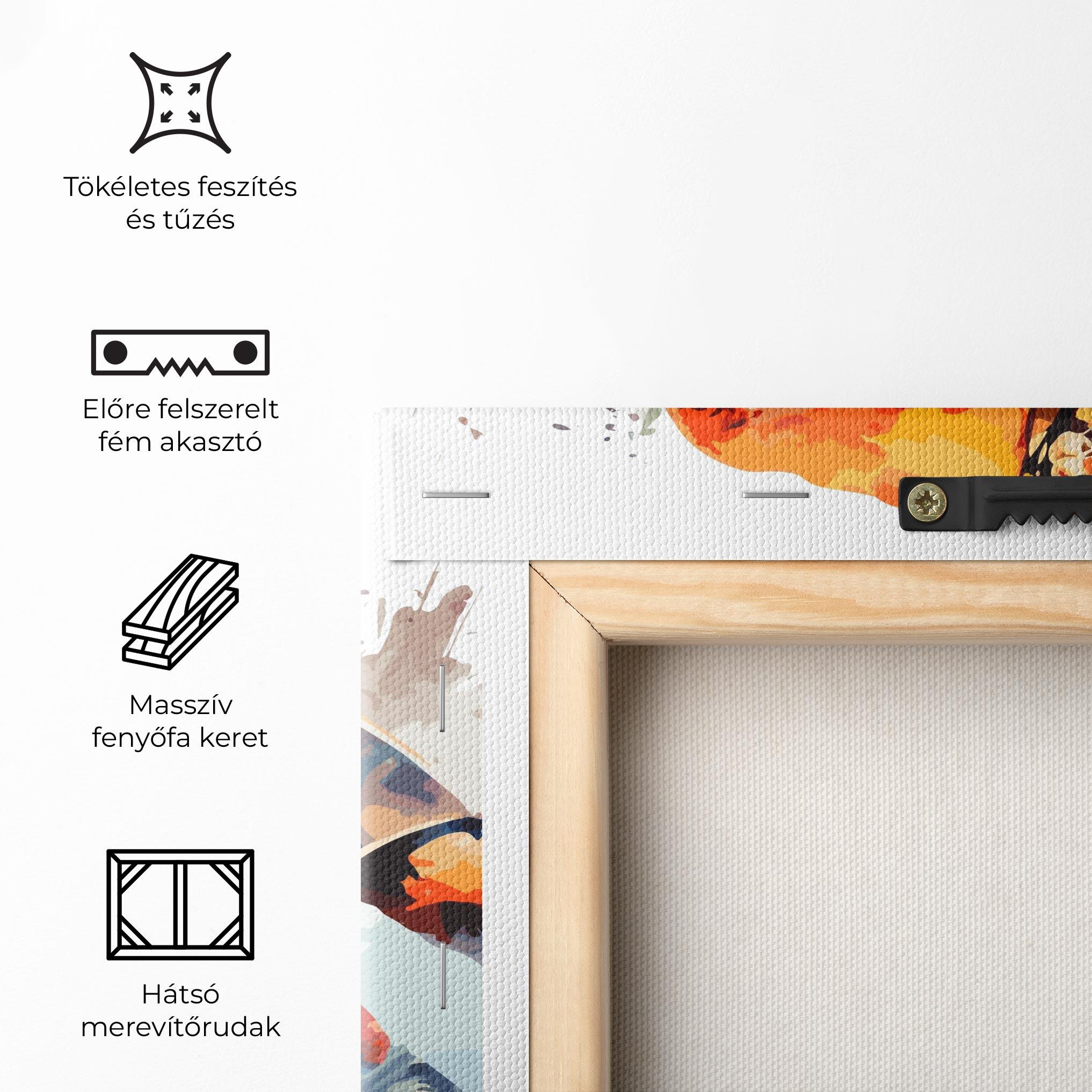 Vászonkép Orange Hockey mockup 5