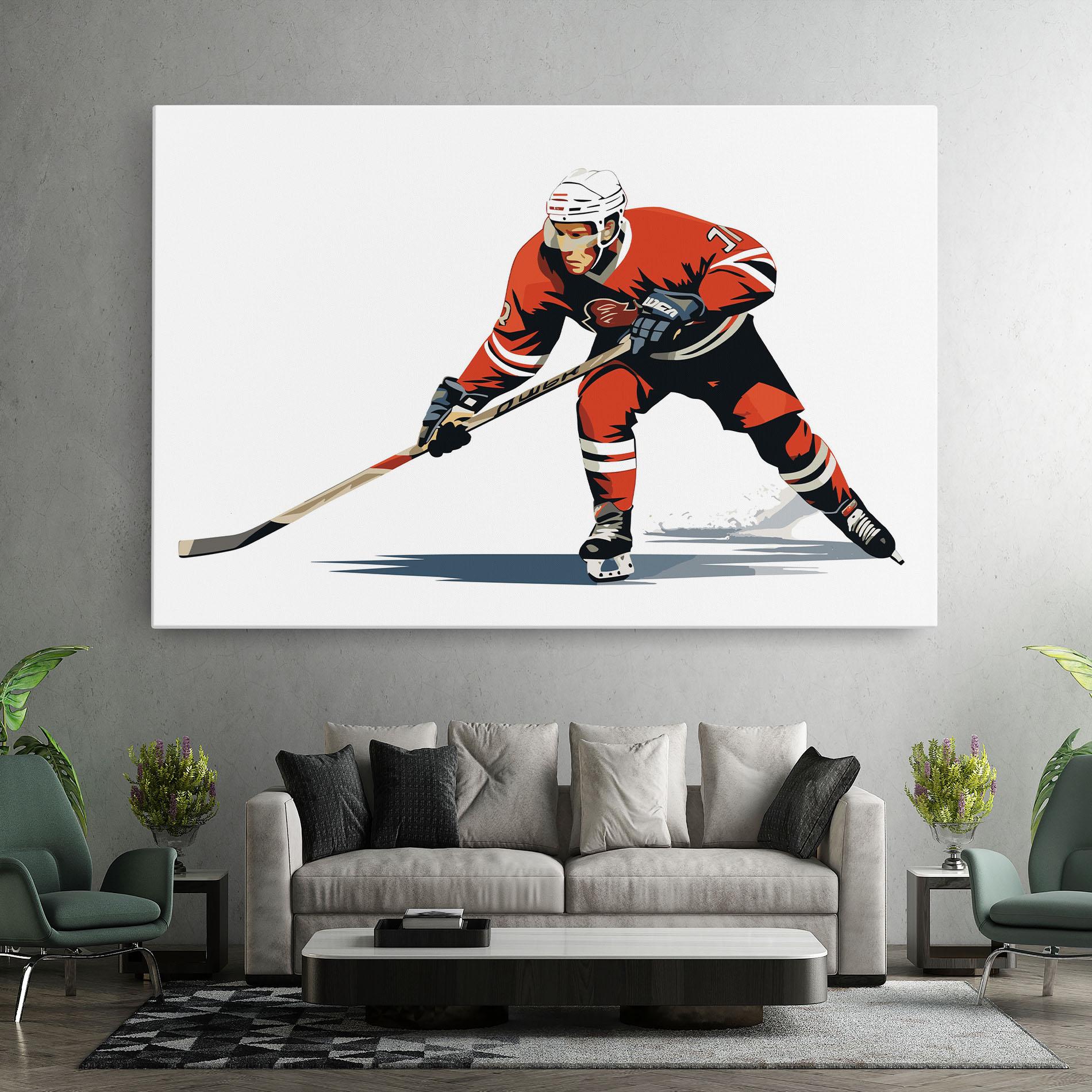 Vászonkép Hockey Orange Player mockup 7