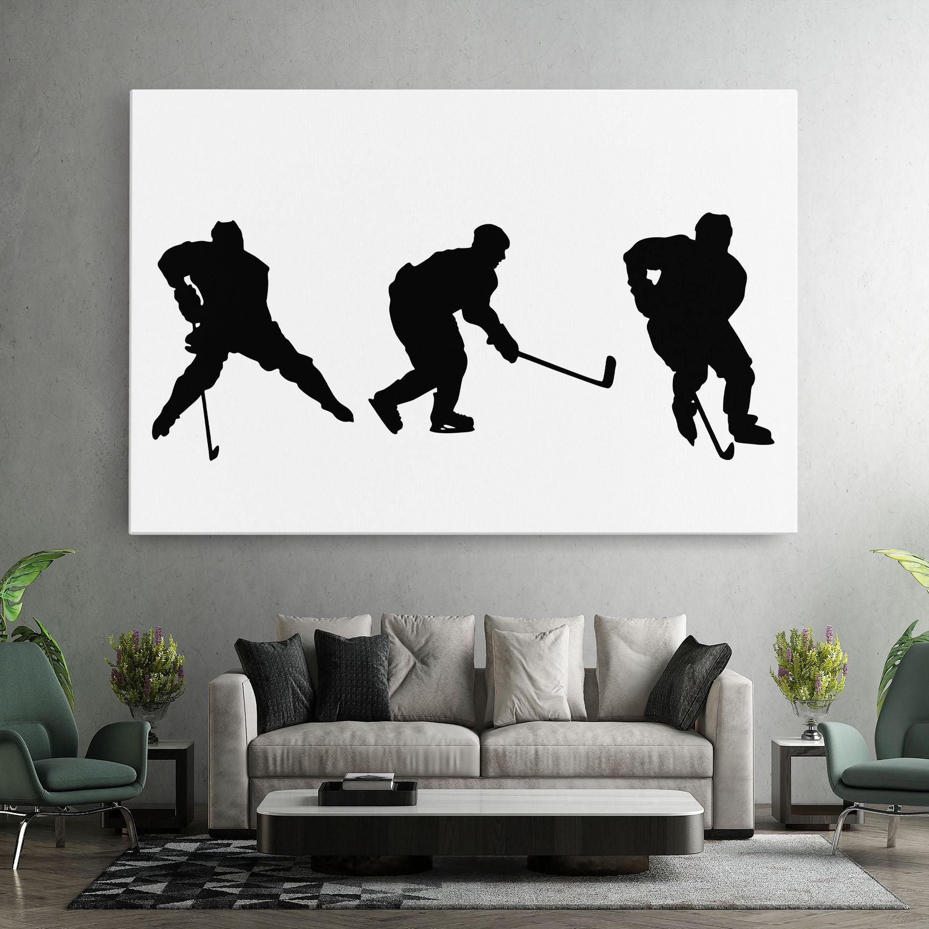 Vászonkép Hockey Pose mockup 7
