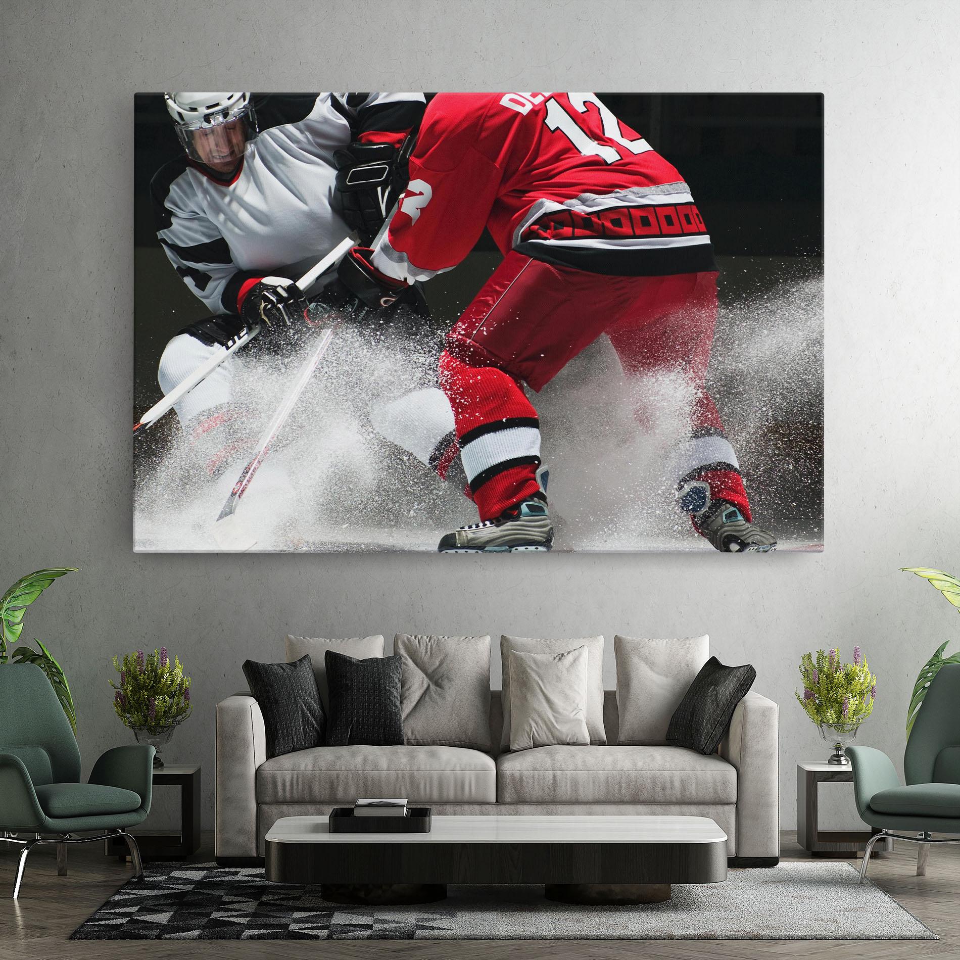 Vászonkép Red Hokey Player mockup 7