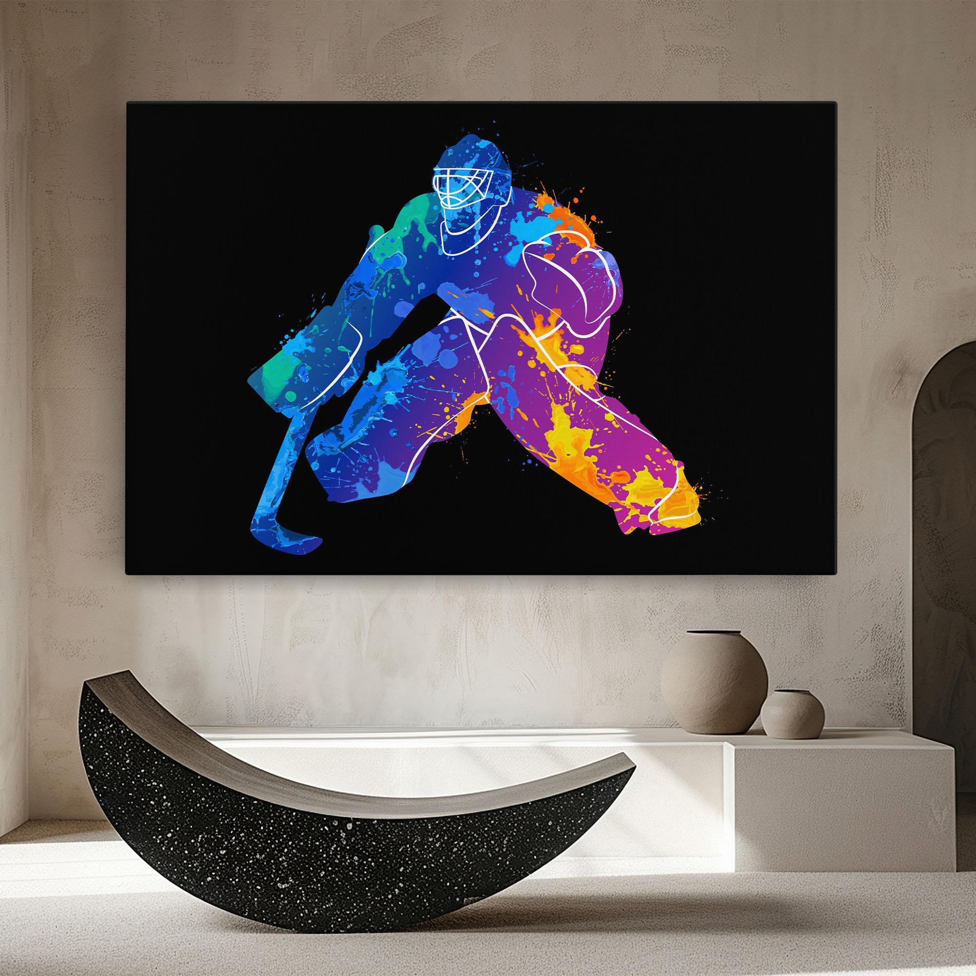 Vászonkép Blue Purple Hockey mockup 8