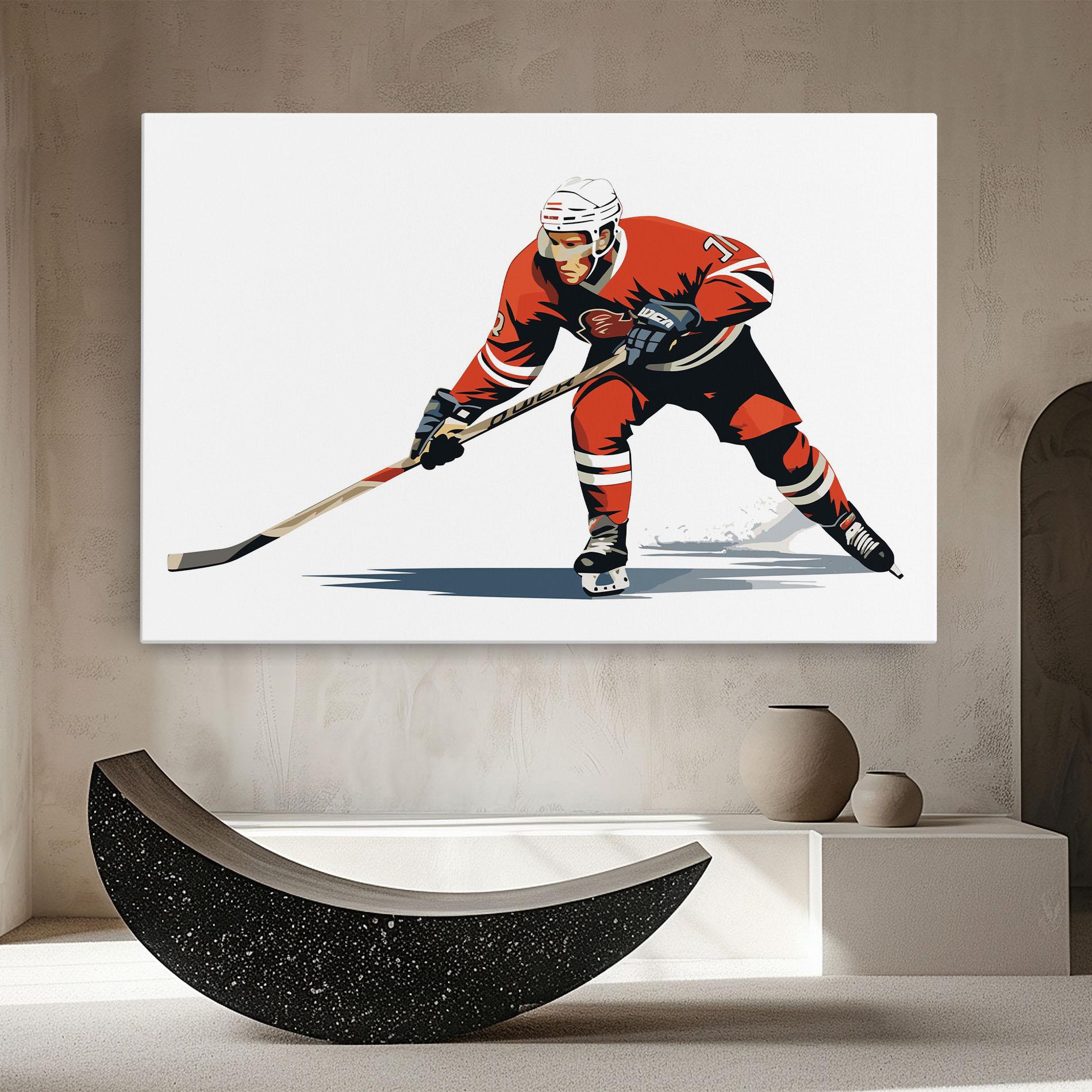 Vászonkép Hockey Orange Player mockup 8