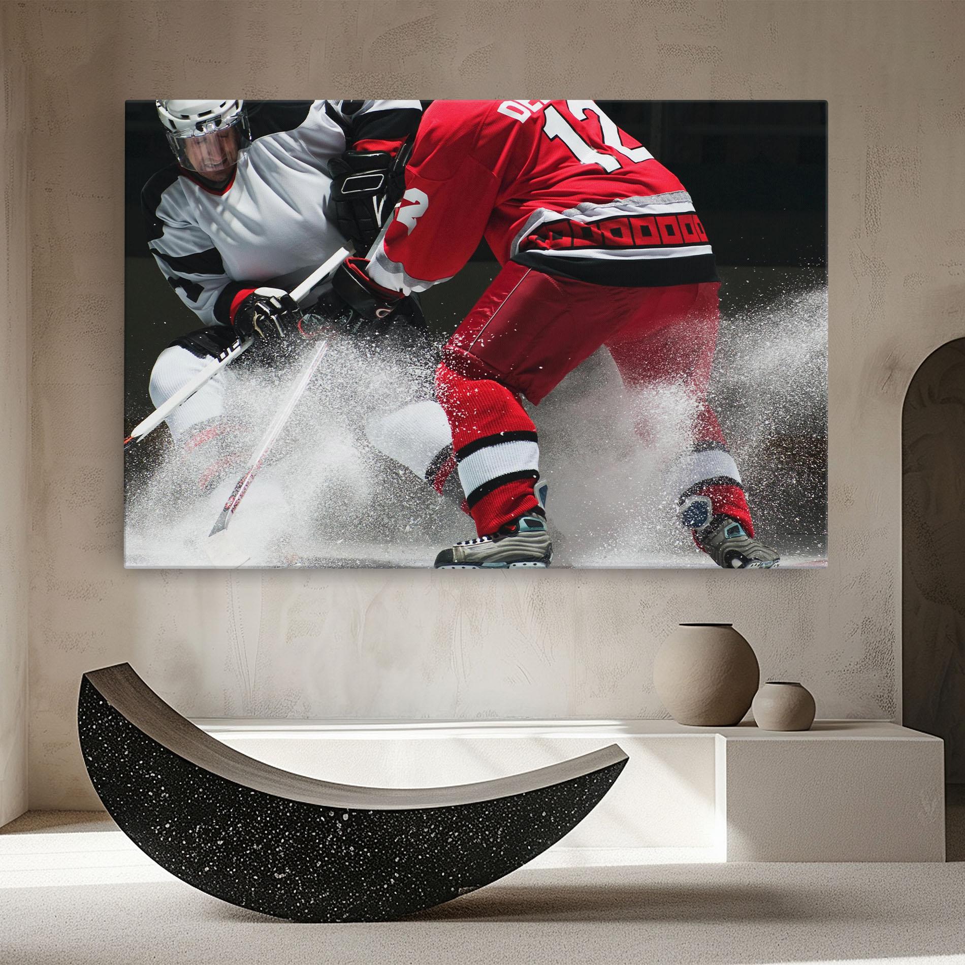 Vászonkép Red Hokey Player mockup 8