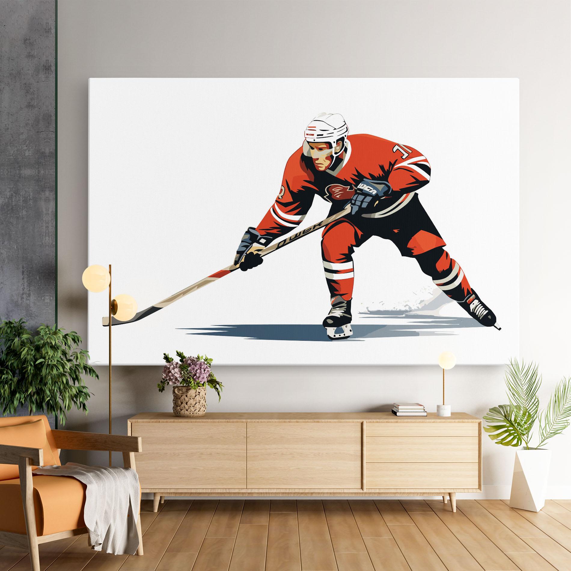 Vászonkép Hockey Orange Player mockup 9