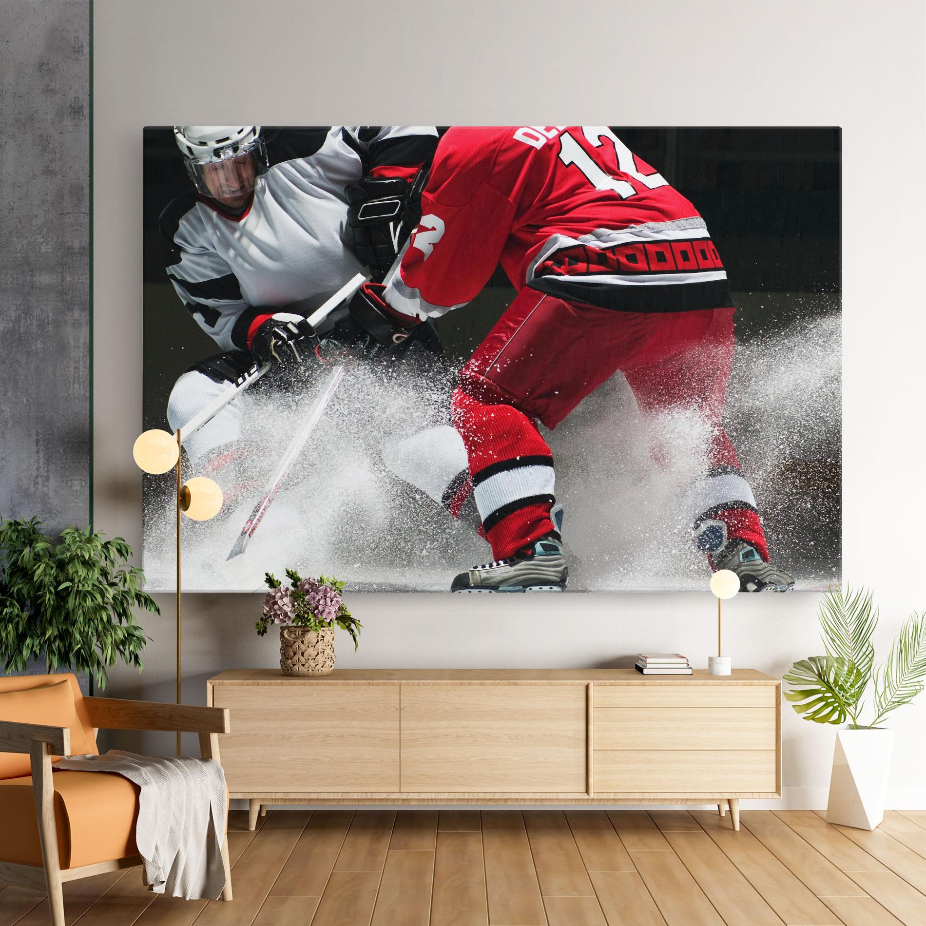 Vászonkép Red Hokey Player mockup 9