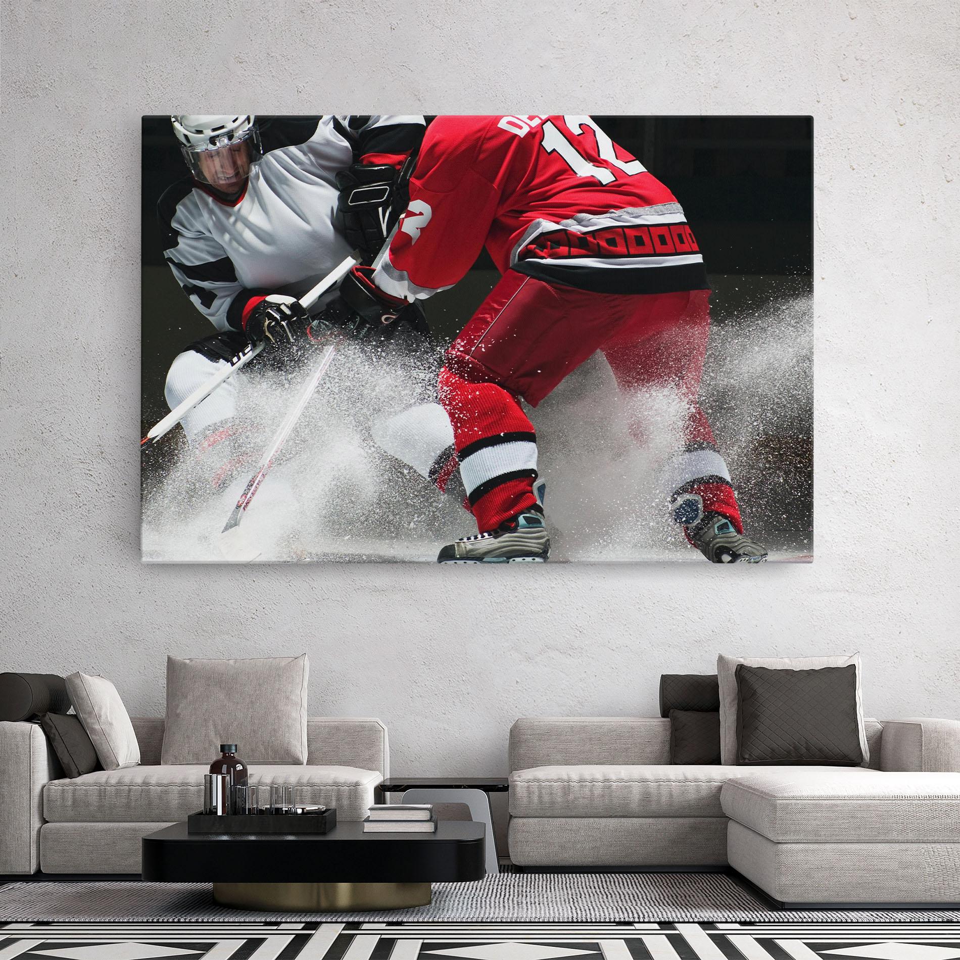 Vászonkép Red Hokey Player mockup 2