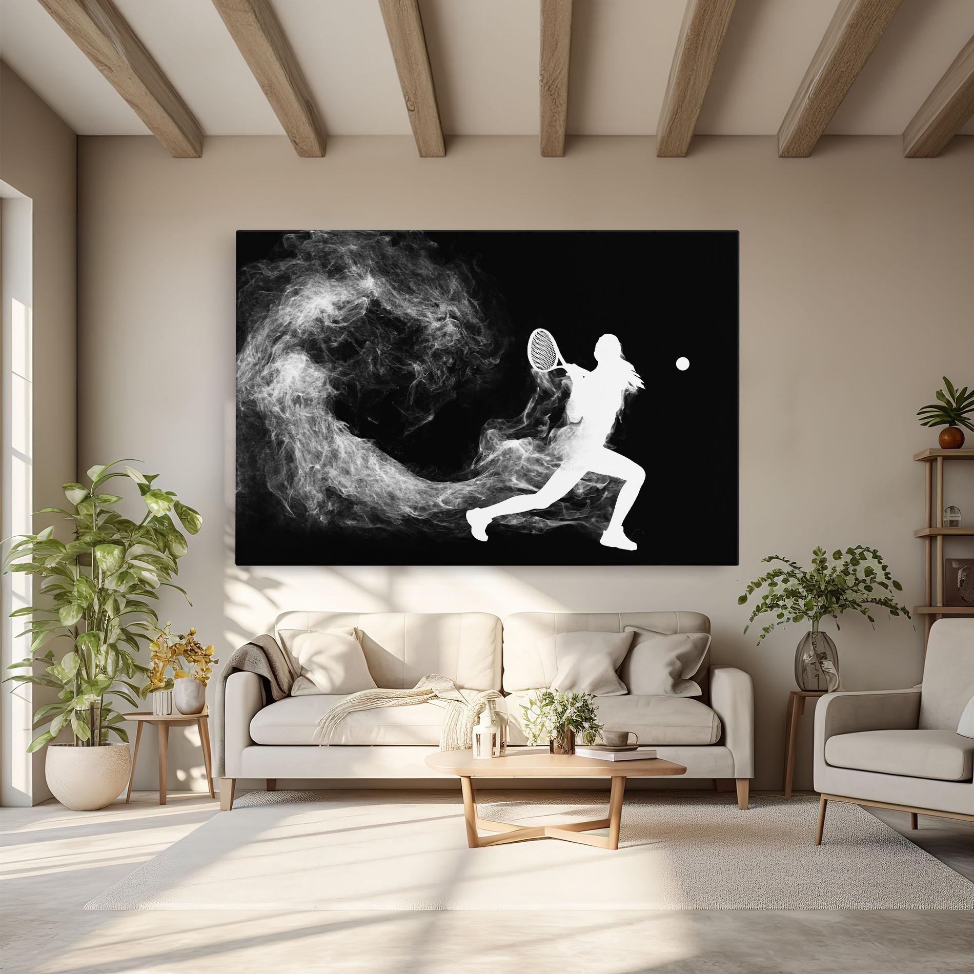 Vászonkép Tennis Spoke White mockup 6