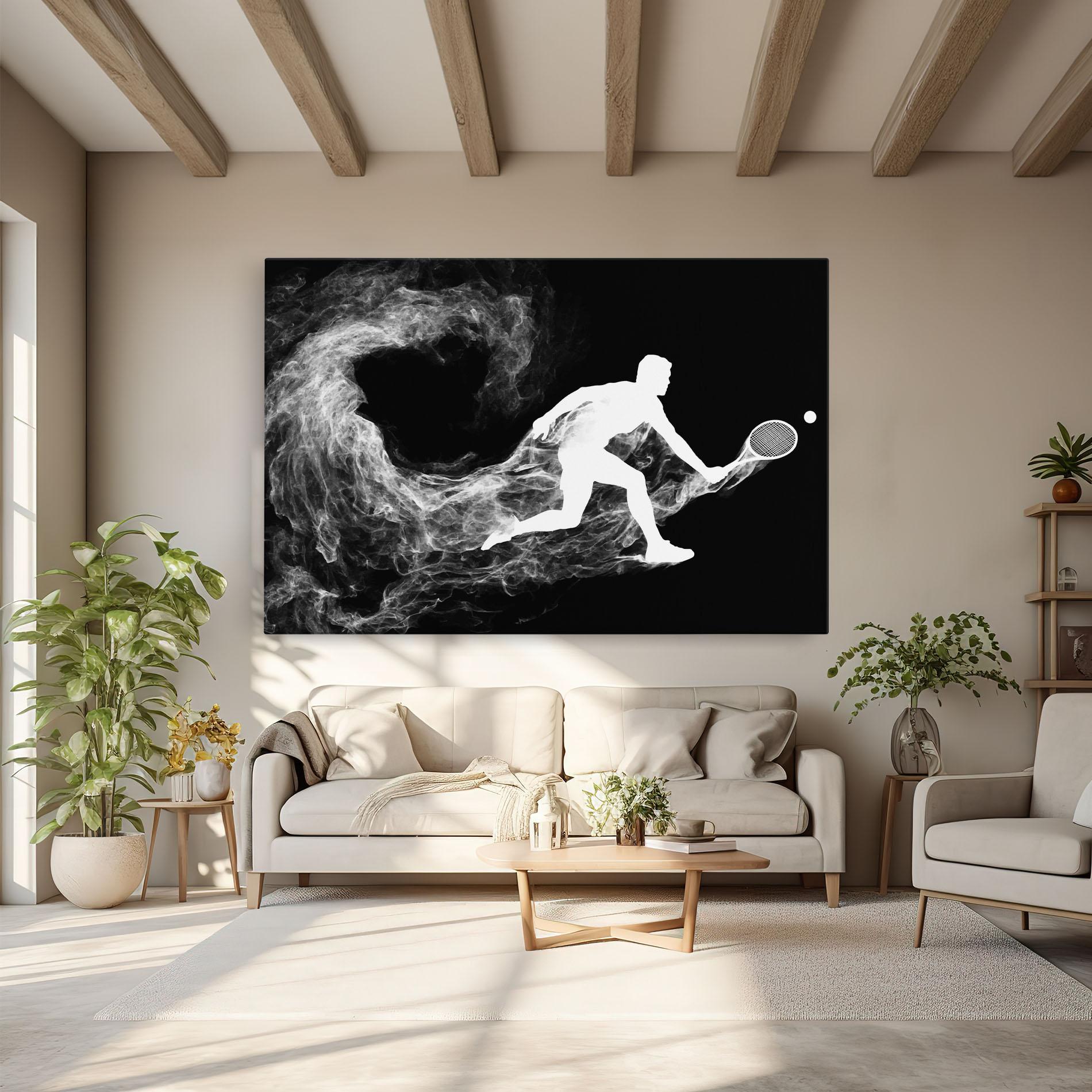 Vászonkép Tennis White Smoke mockup 6