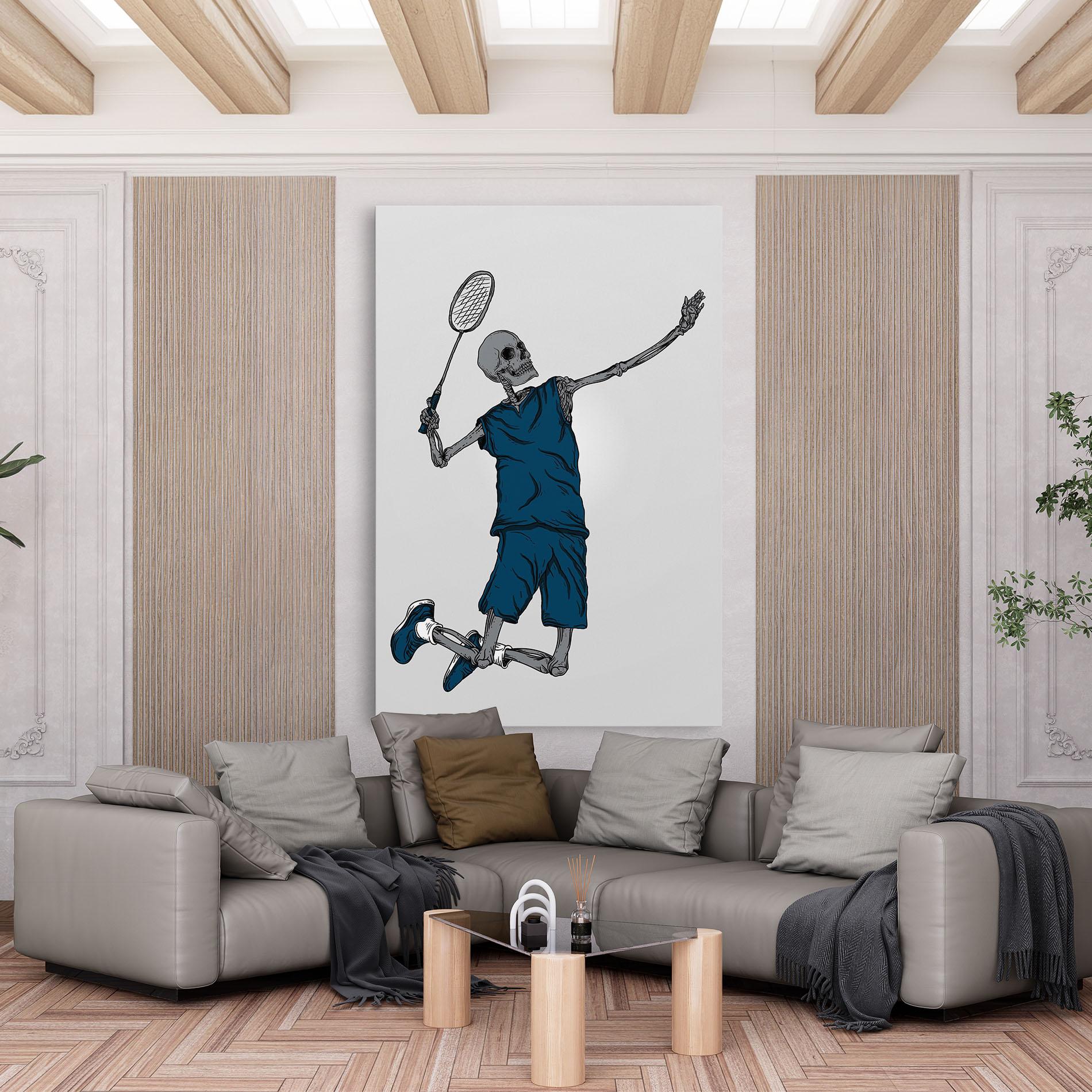 Vászonkép Blue Skull Tennis mockup 6