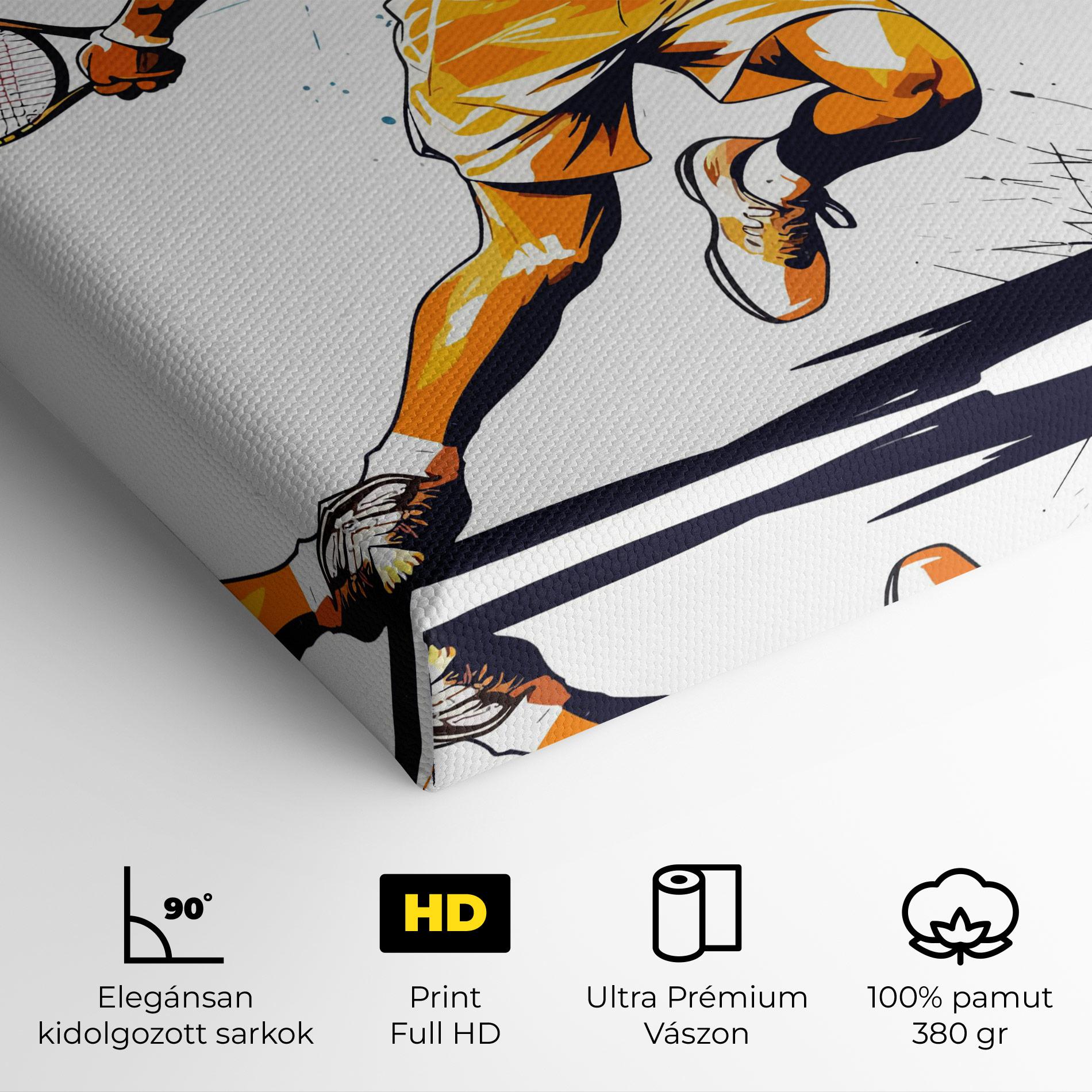 Vászonkép Orange Blue Tennis mockup 4