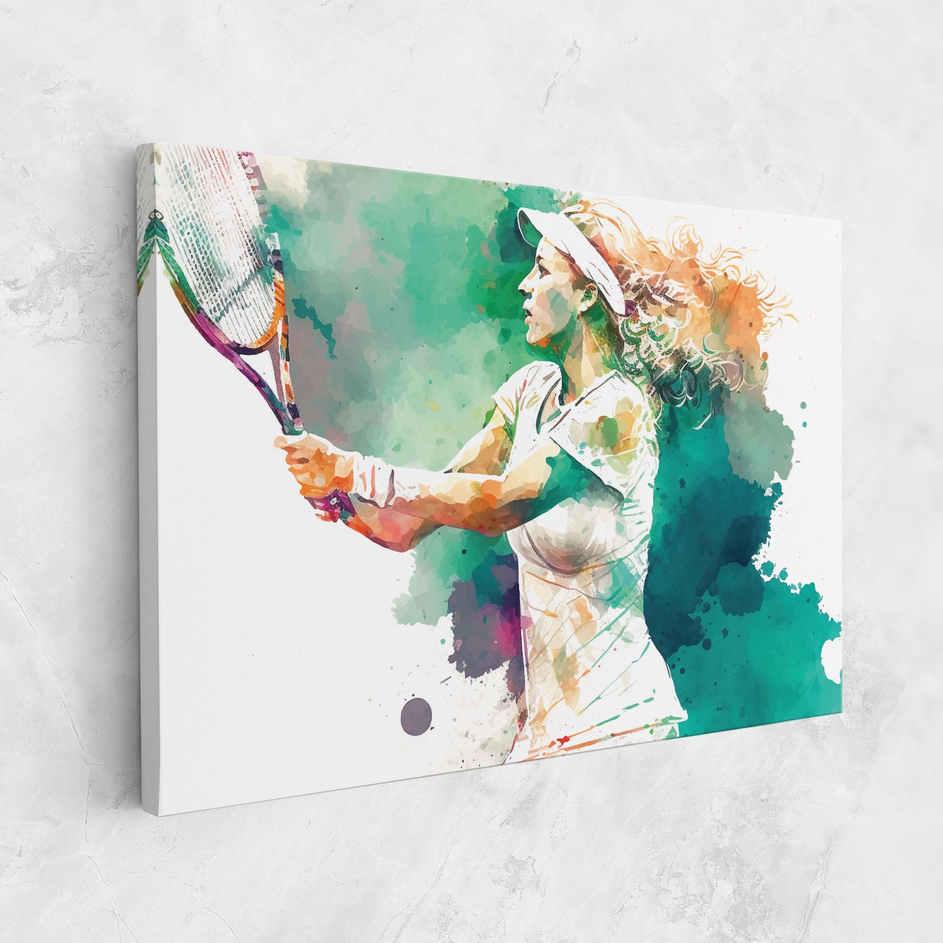 Vászonkép Green Art Tennis mockup 1
