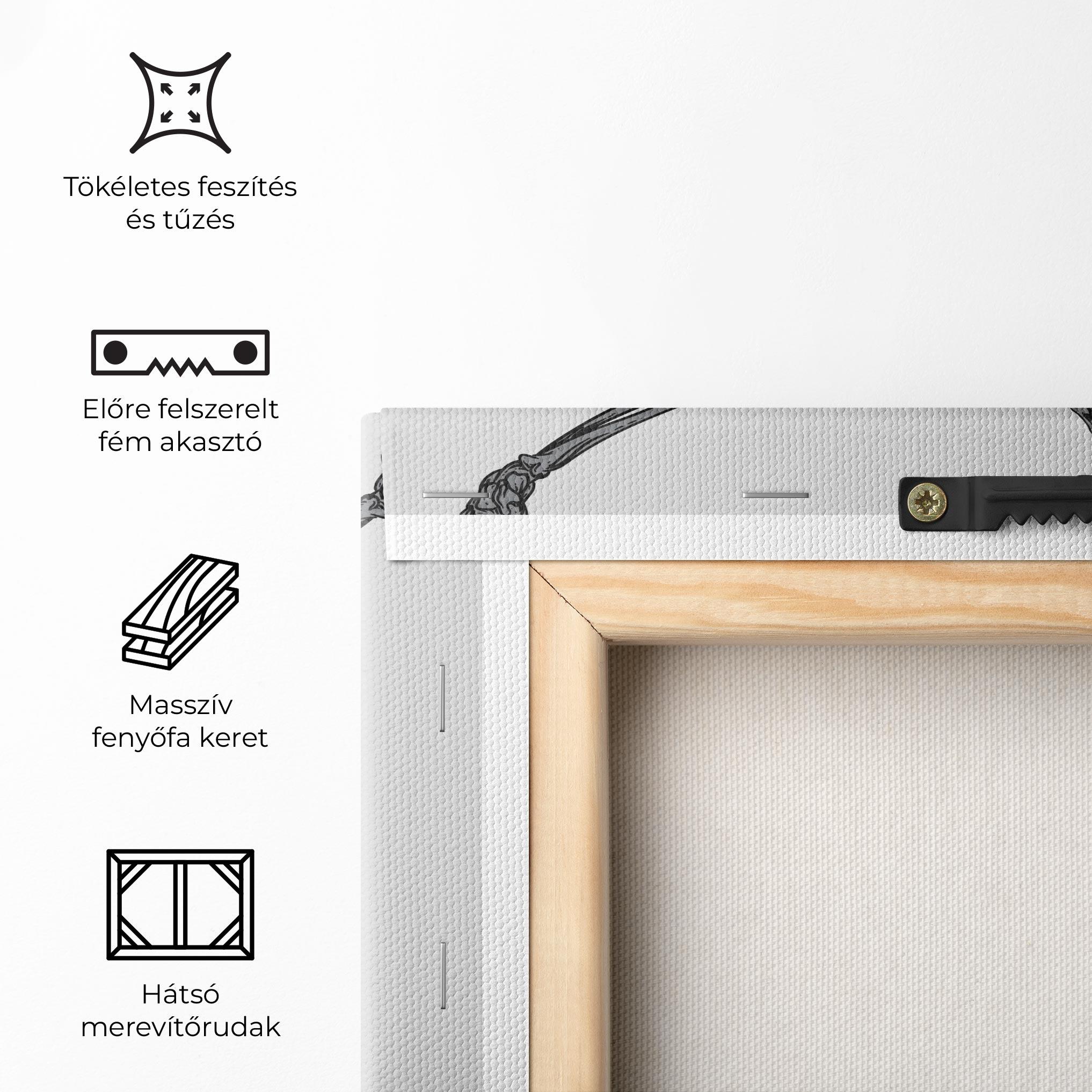 Vászonkép Blue Skull Tennis mockup 5