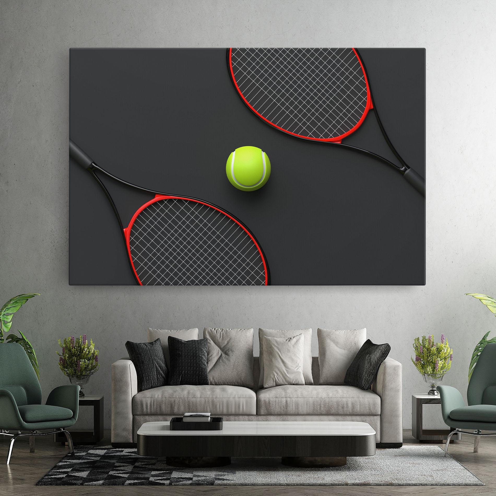 Vászonkép Red Tennis Rackets mockup 7