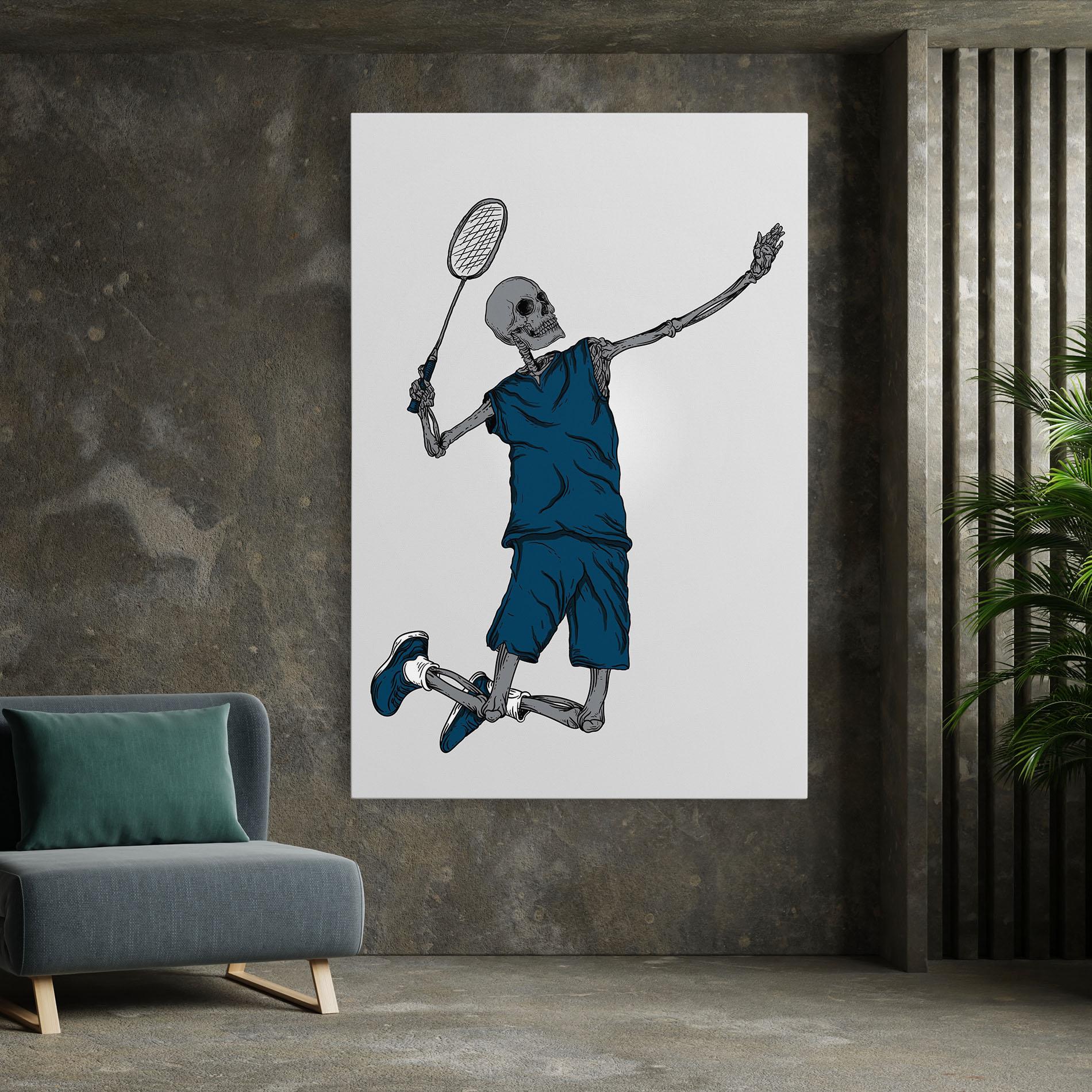 Vászonkép Blue Skull Tennis mockup 7