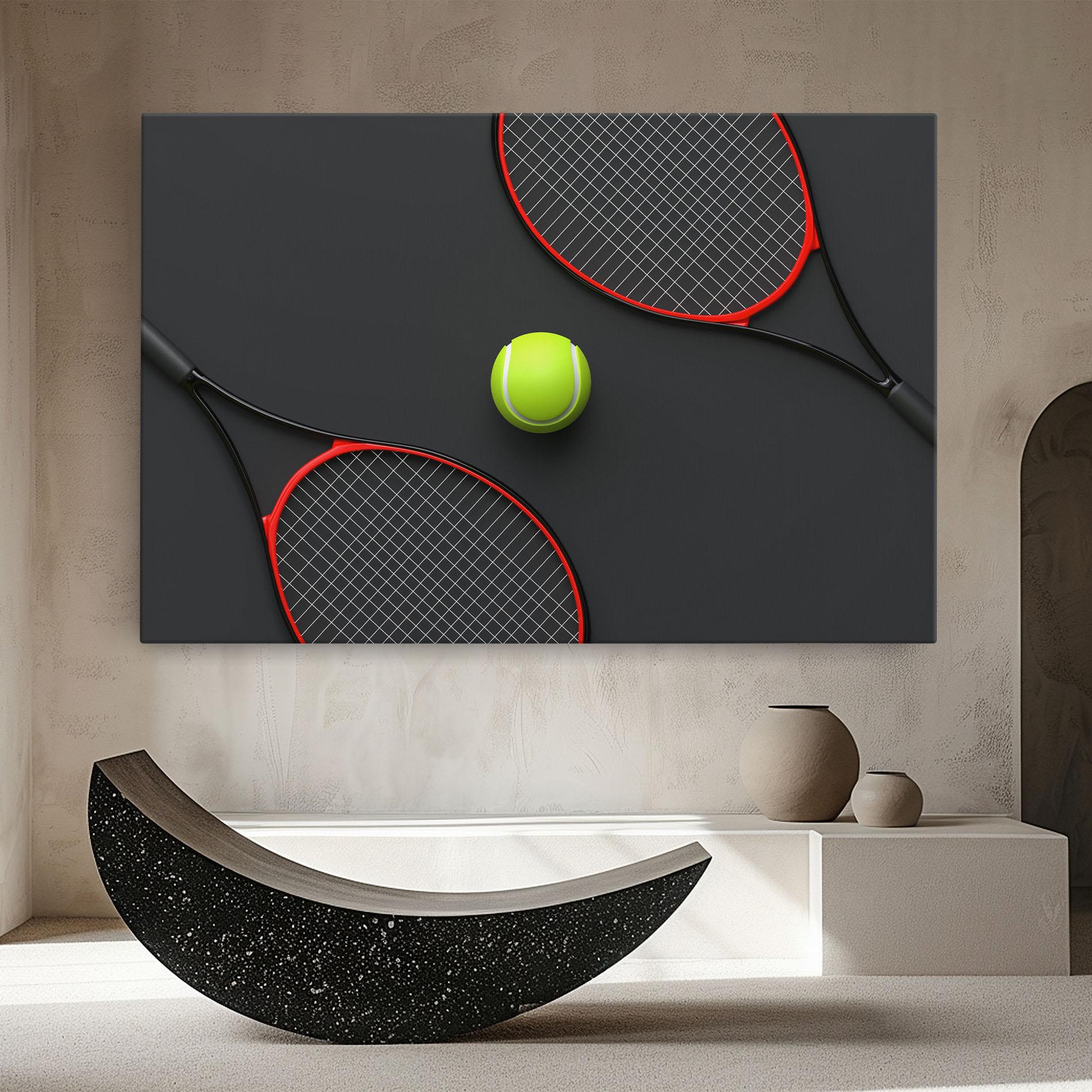 Vászonkép Red Tennis Rackets mockup 8