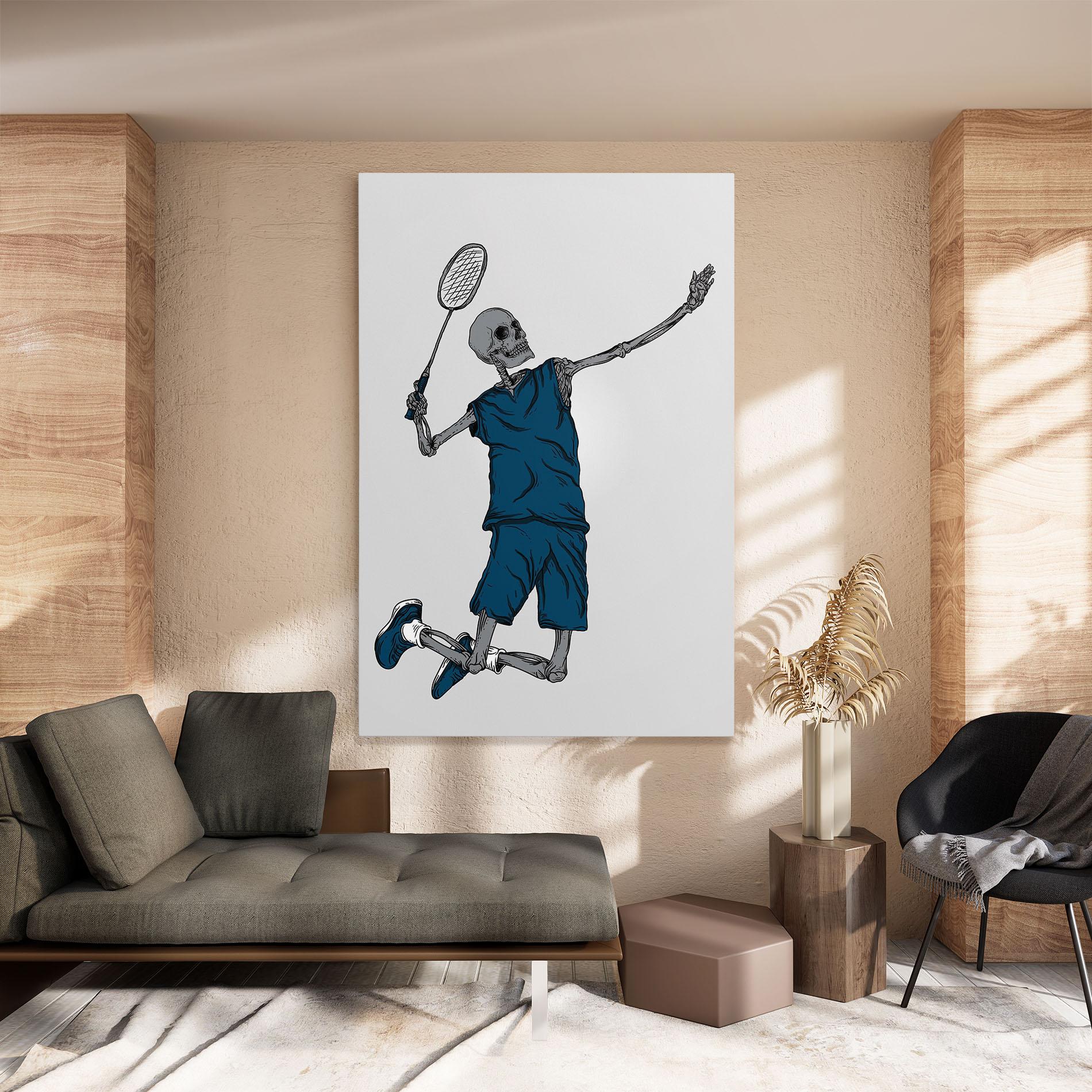 Vászonkép Blue Skull Tennis mockup 8