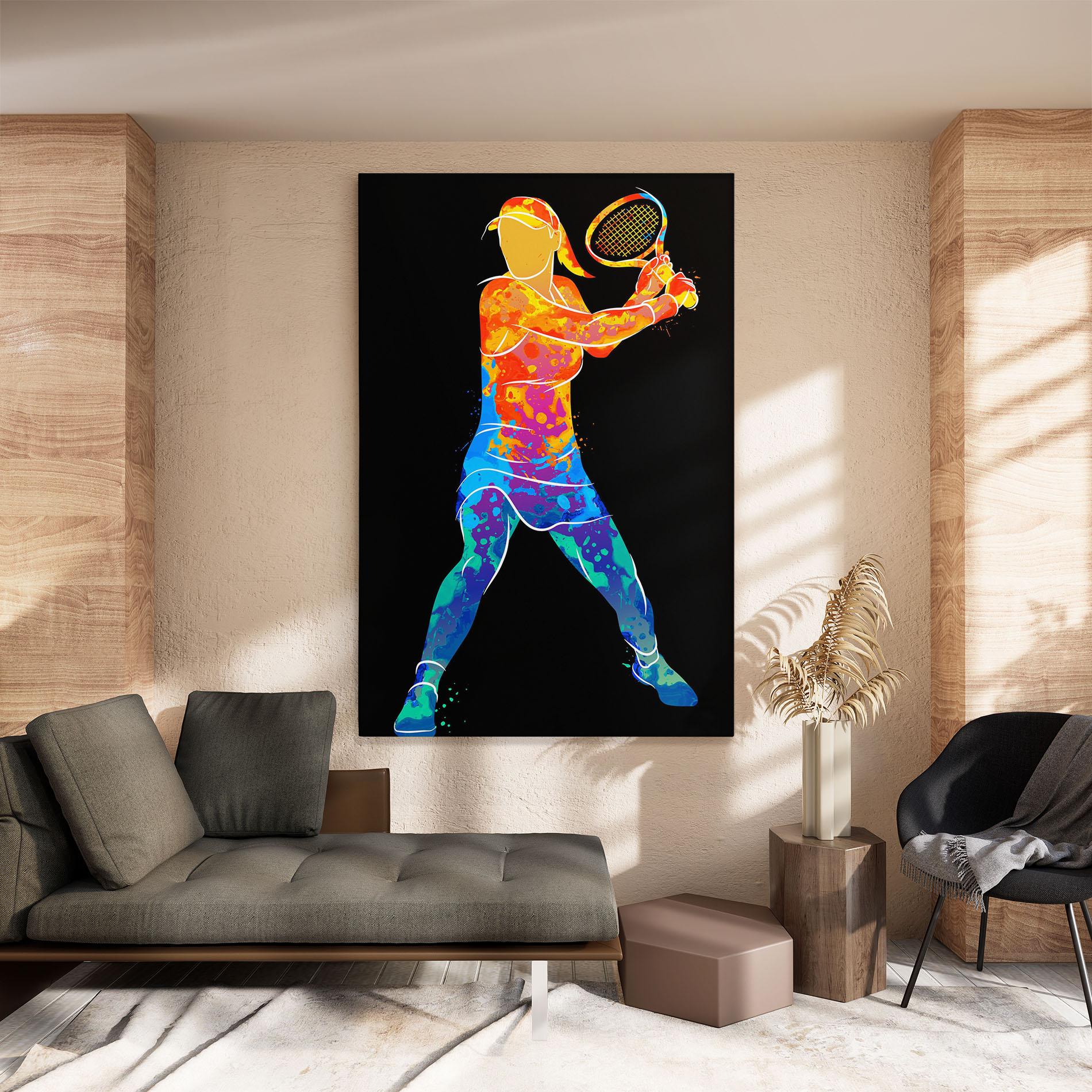 Vászonkép Green Orange Tennis mockup 8