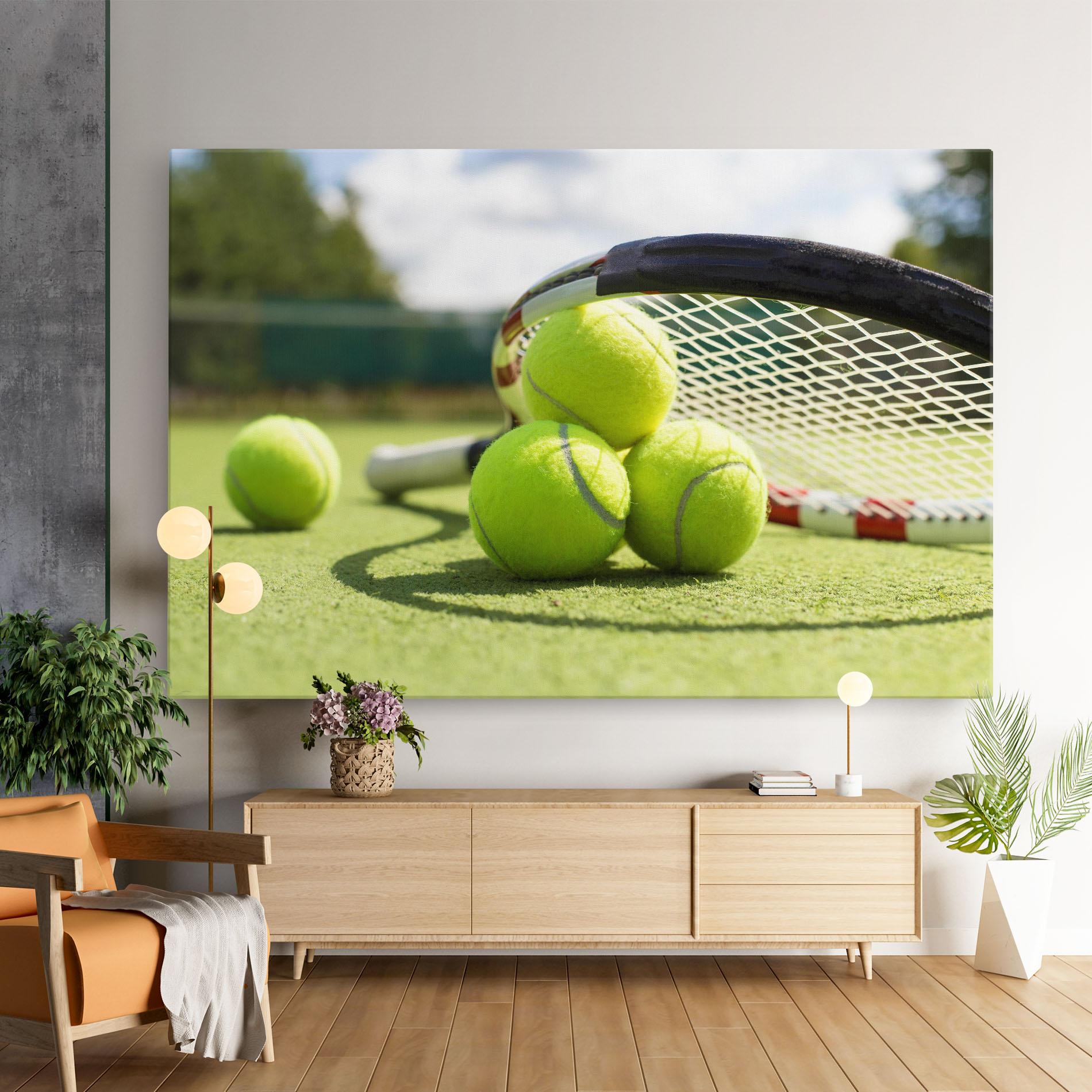 Vászonkép Grass Tennis Balls mockup 9