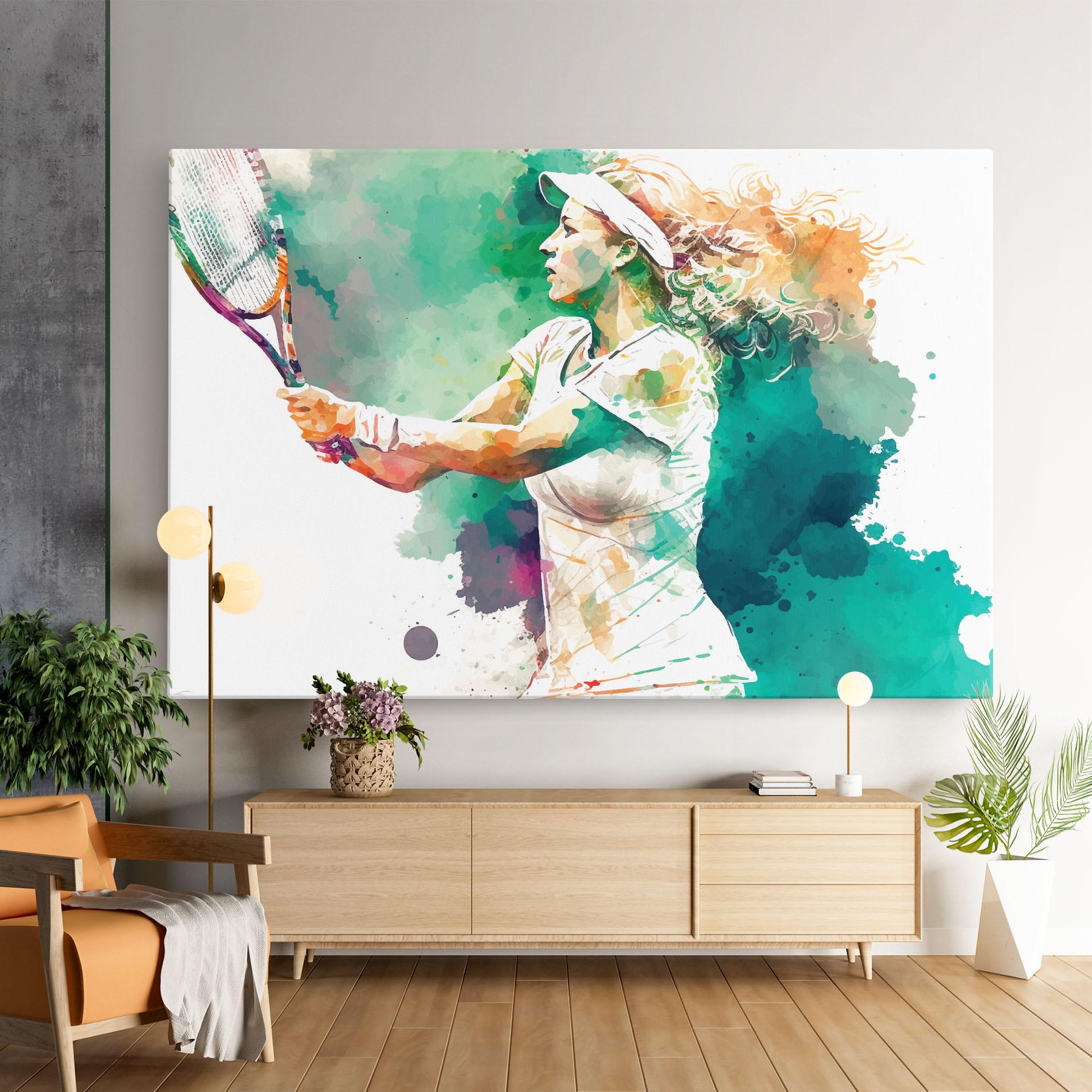 Vászonkép Green Art Tennis mockup 9