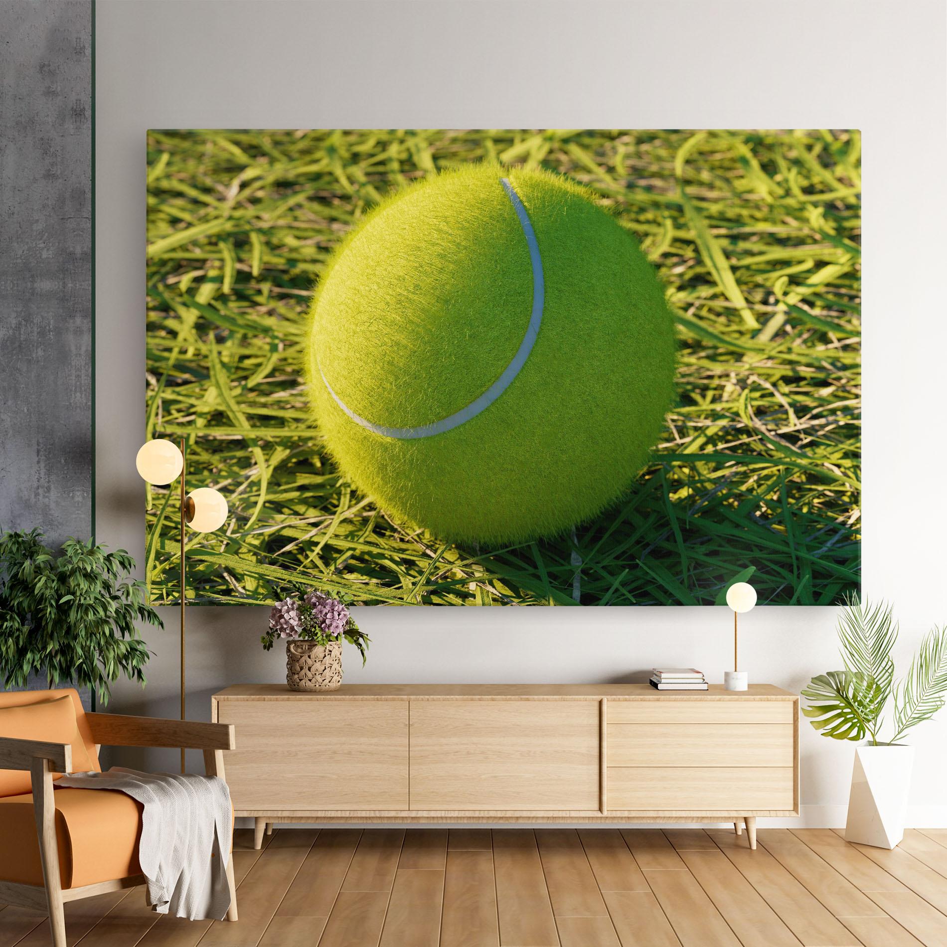 Vászonkép Green Tennis Ball mockup 9