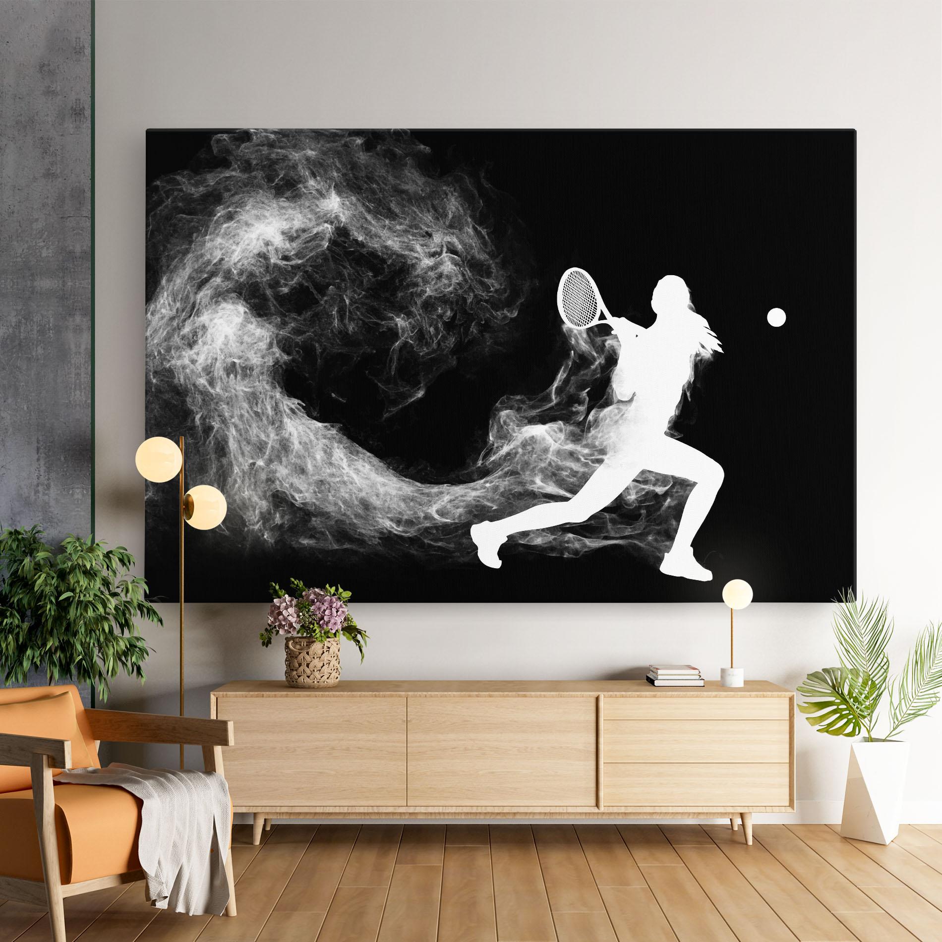 Vászonkép Tennis Spoke White mockup 9