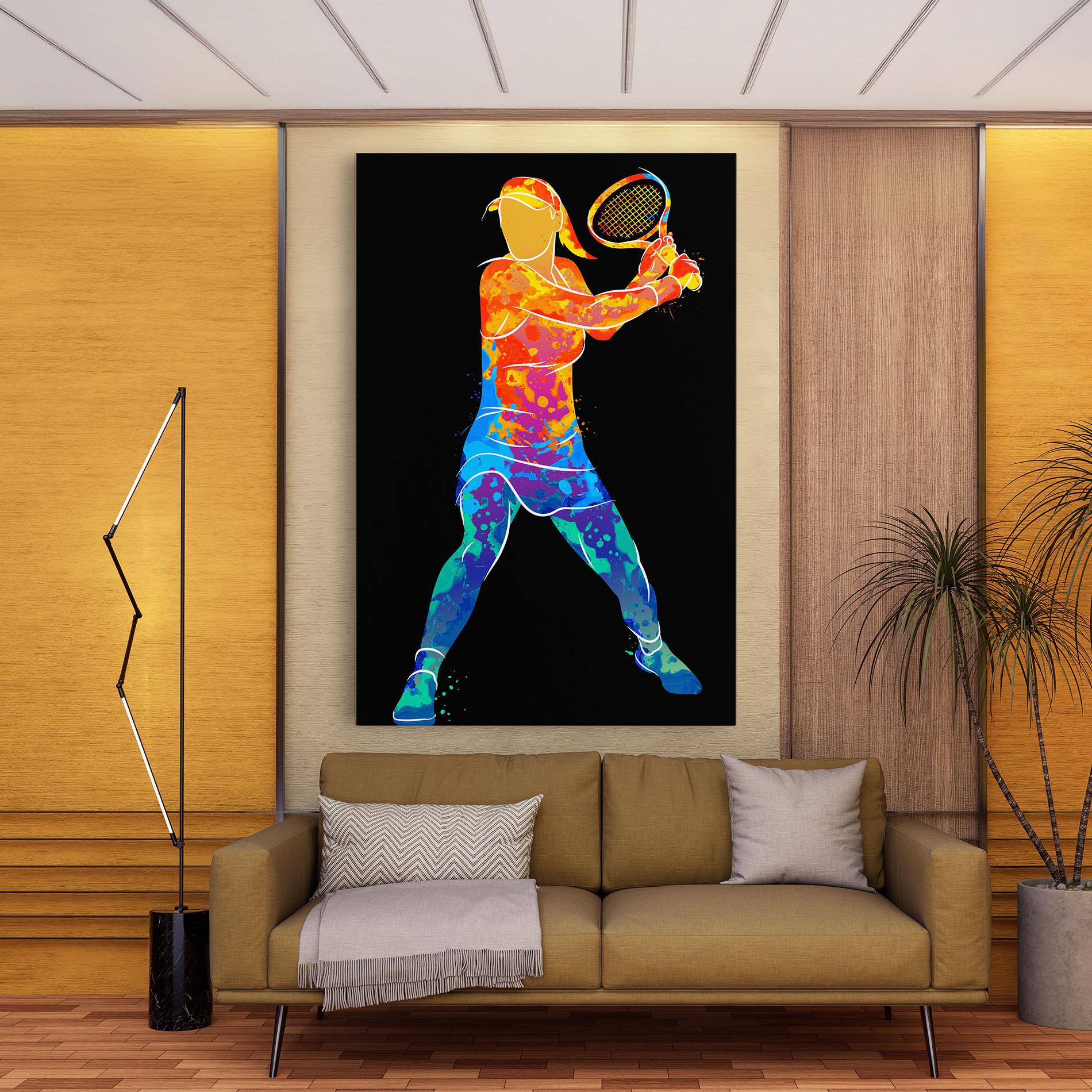 Vászonkép Green Orange Tennis mockup 9