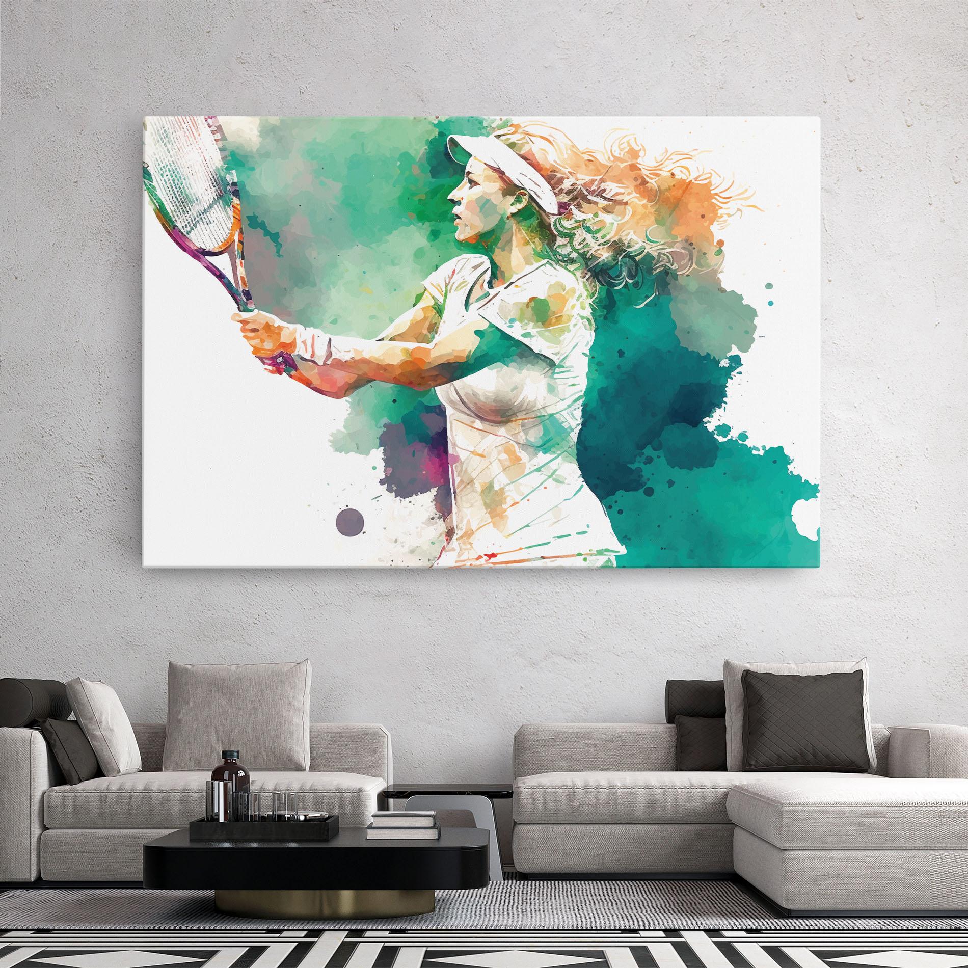Vászonkép Green Art Tennis mockup 2