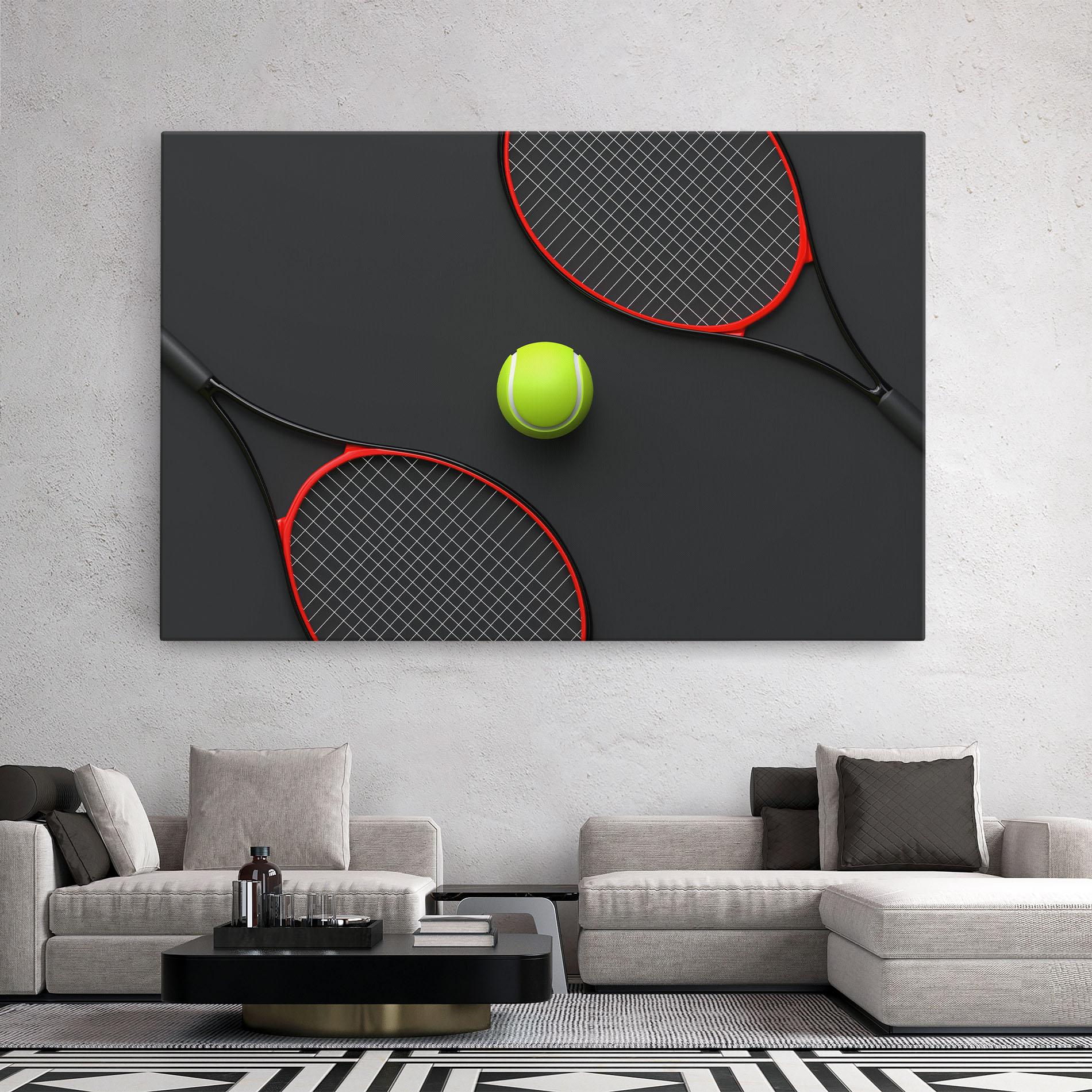 Vászonkép Red Tennis Rackets mockup 2