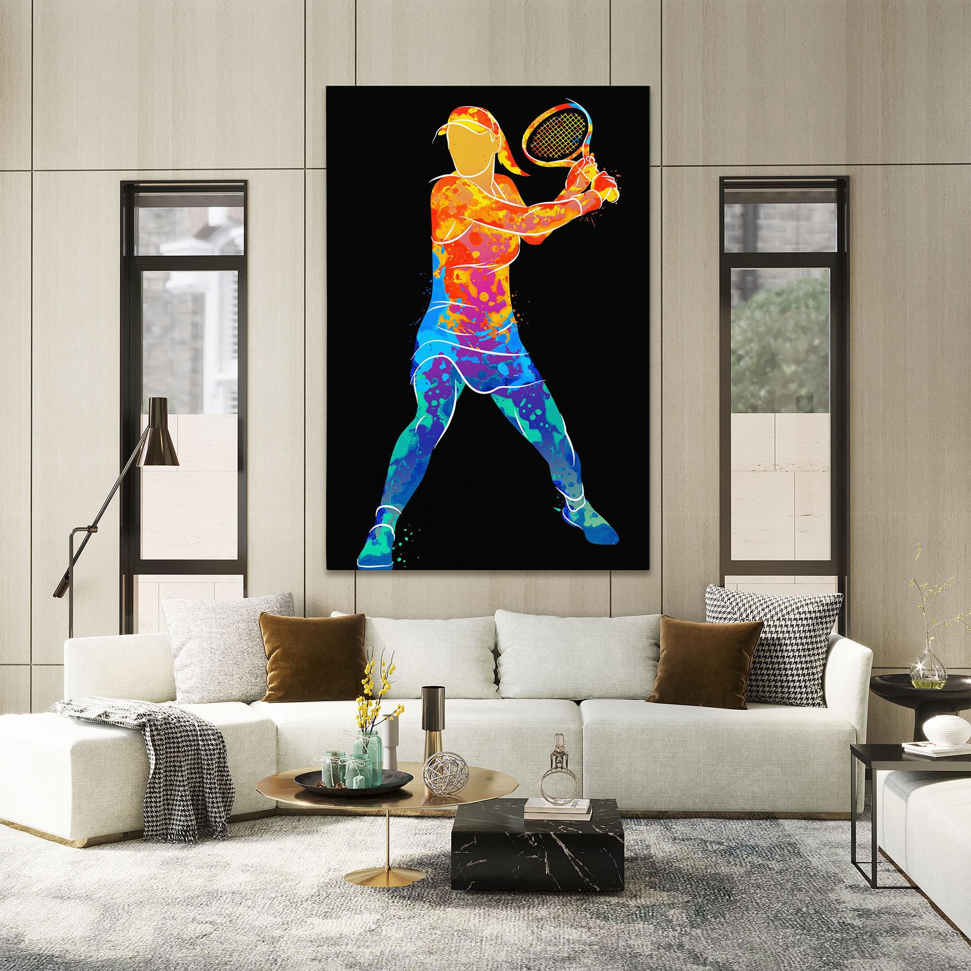 Vászonkép Green Orange Tennis mockup 2