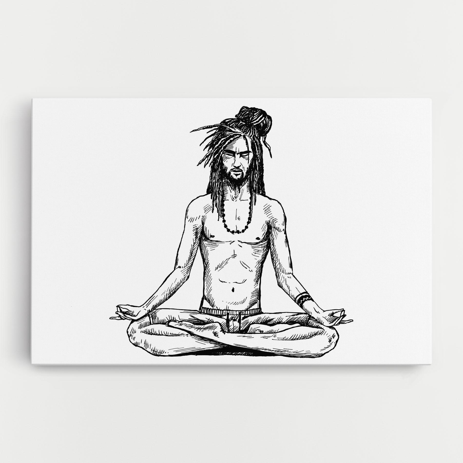 Vászonkép Focused Meditation mockup 0