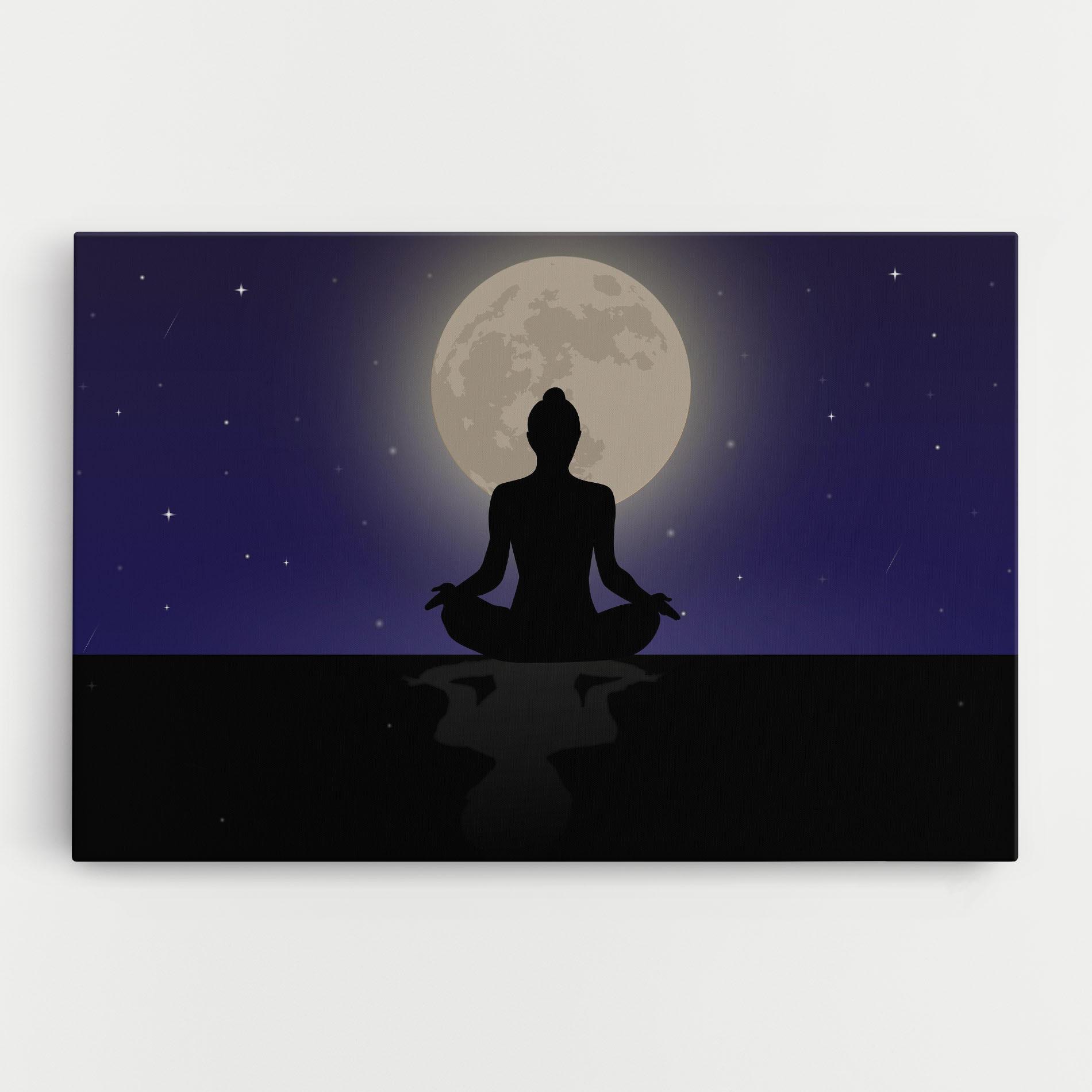 Vászonkép Full Moon Yoga mockup 0