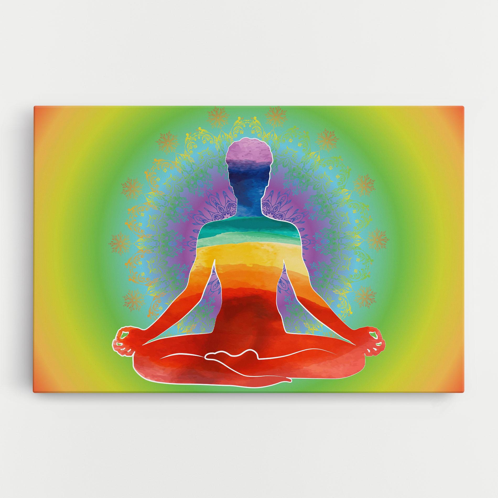 Vászonkép Rainbow Yoga mockup 0