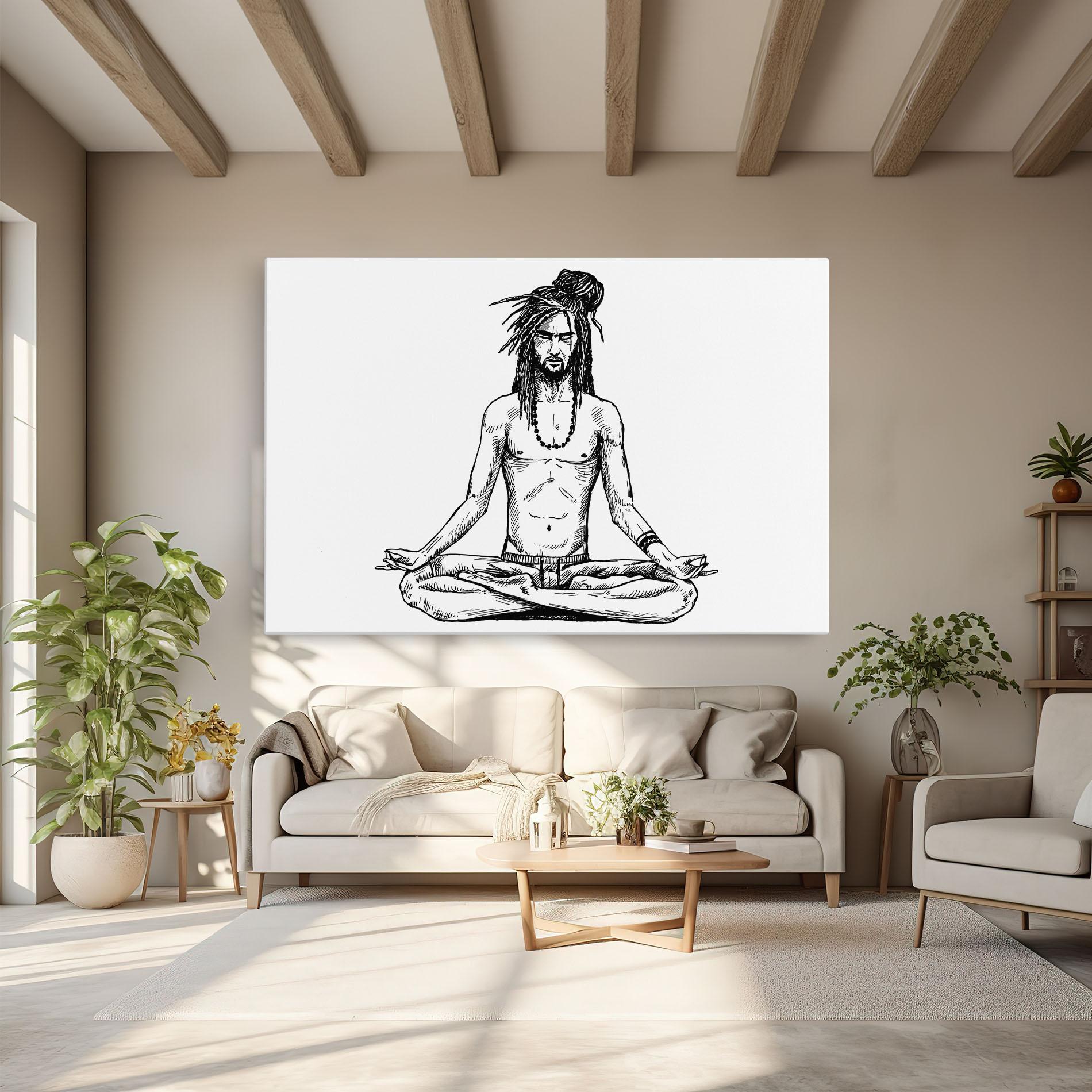 Vászonkép Focused Meditation mockup 6