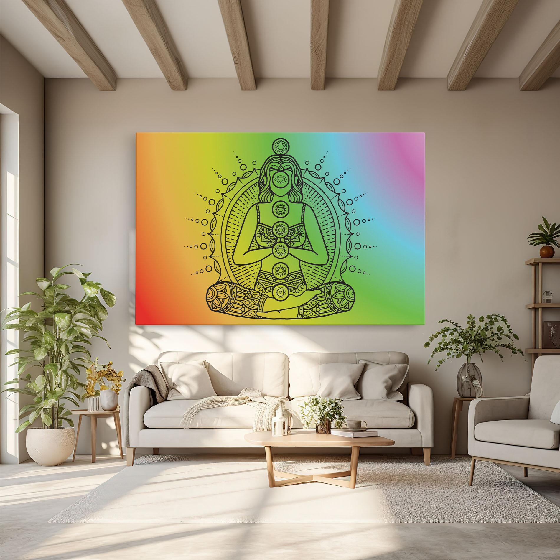 Vászonkép Girl Meditation mockup 6