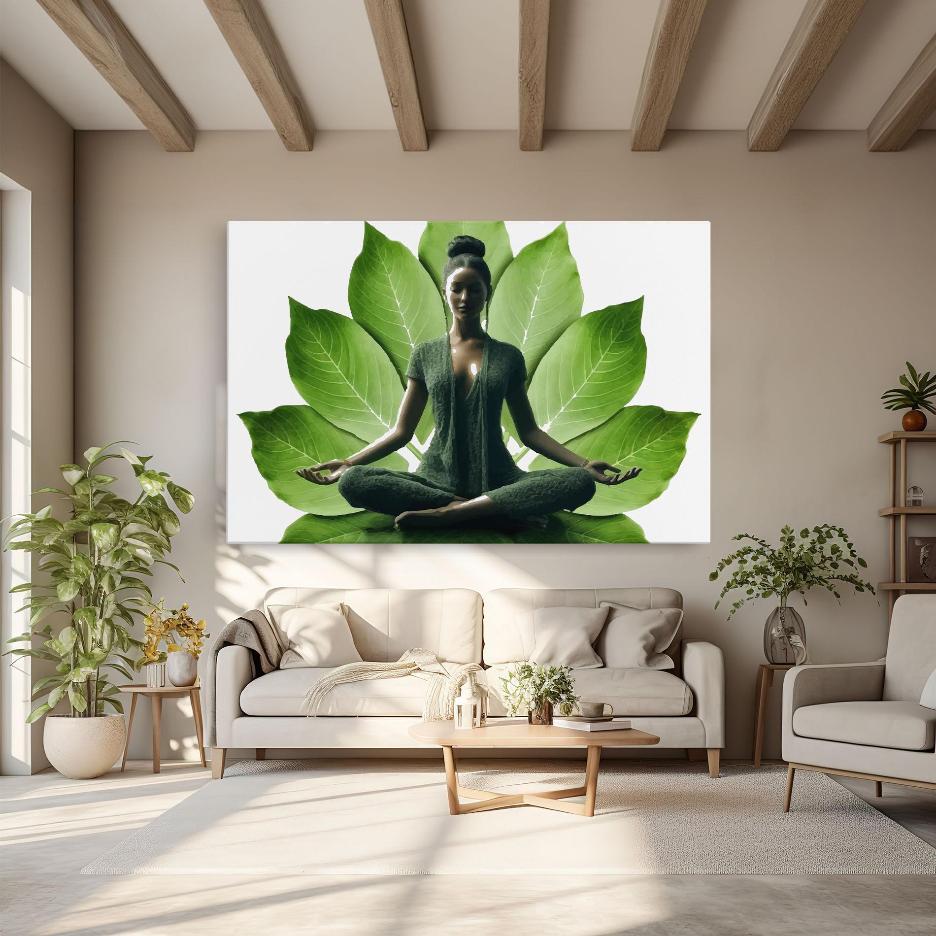 Vászonkép Leaf Yoga mockup 6