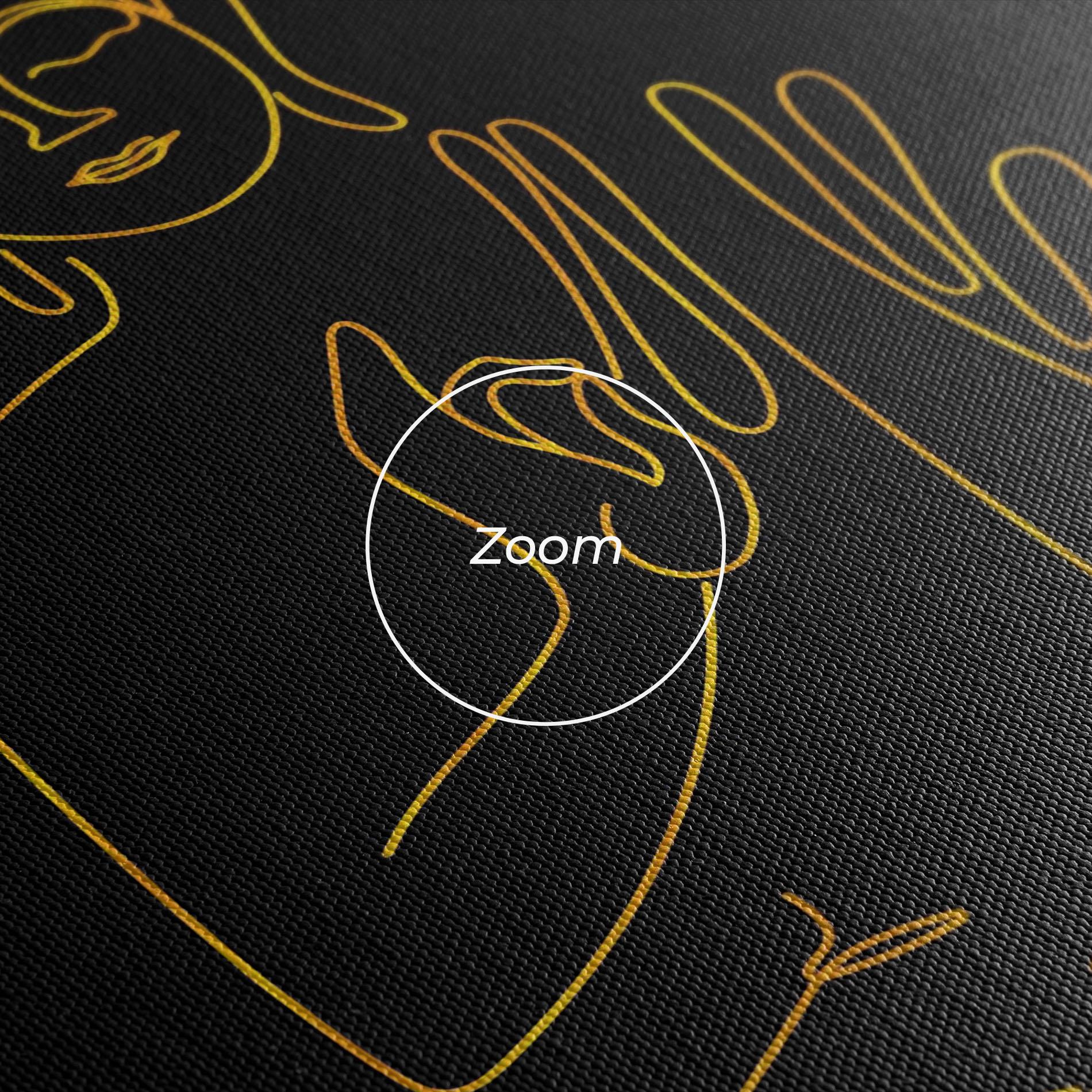 Vászonkép Buddha Gold Line mockup 3