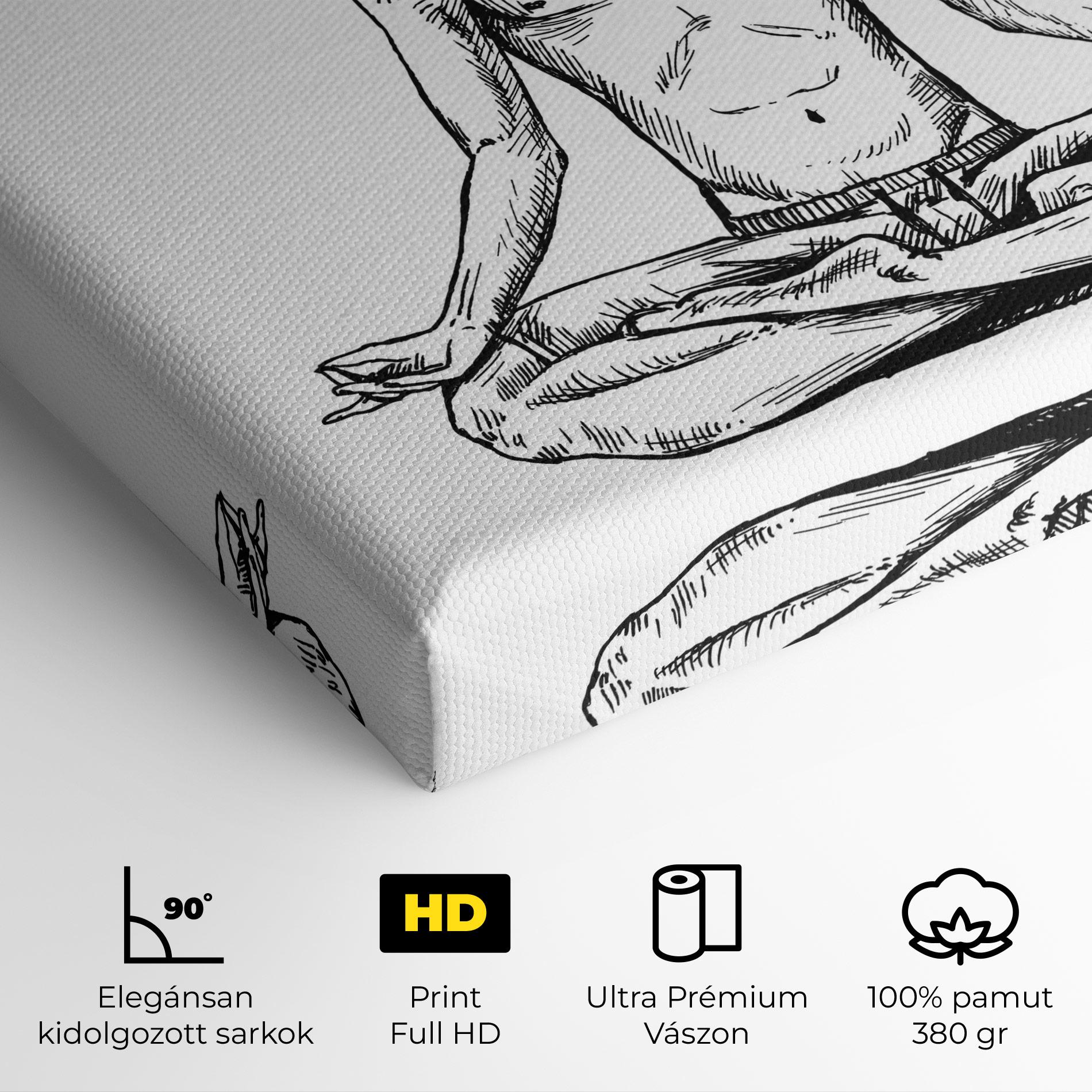 Vászonkép Focused Meditation mockup 4