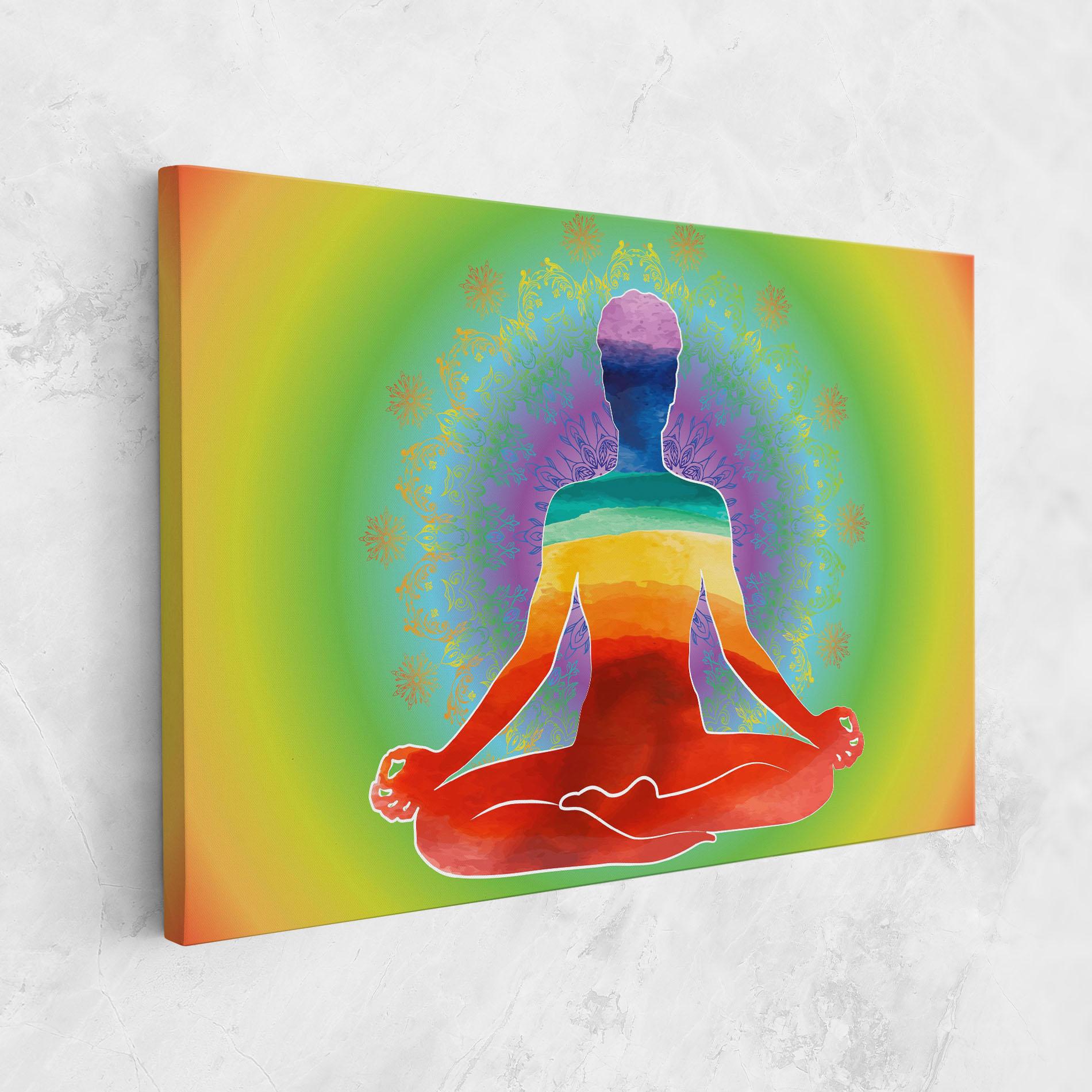 Vászonkép Rainbow Yoga mockup 1