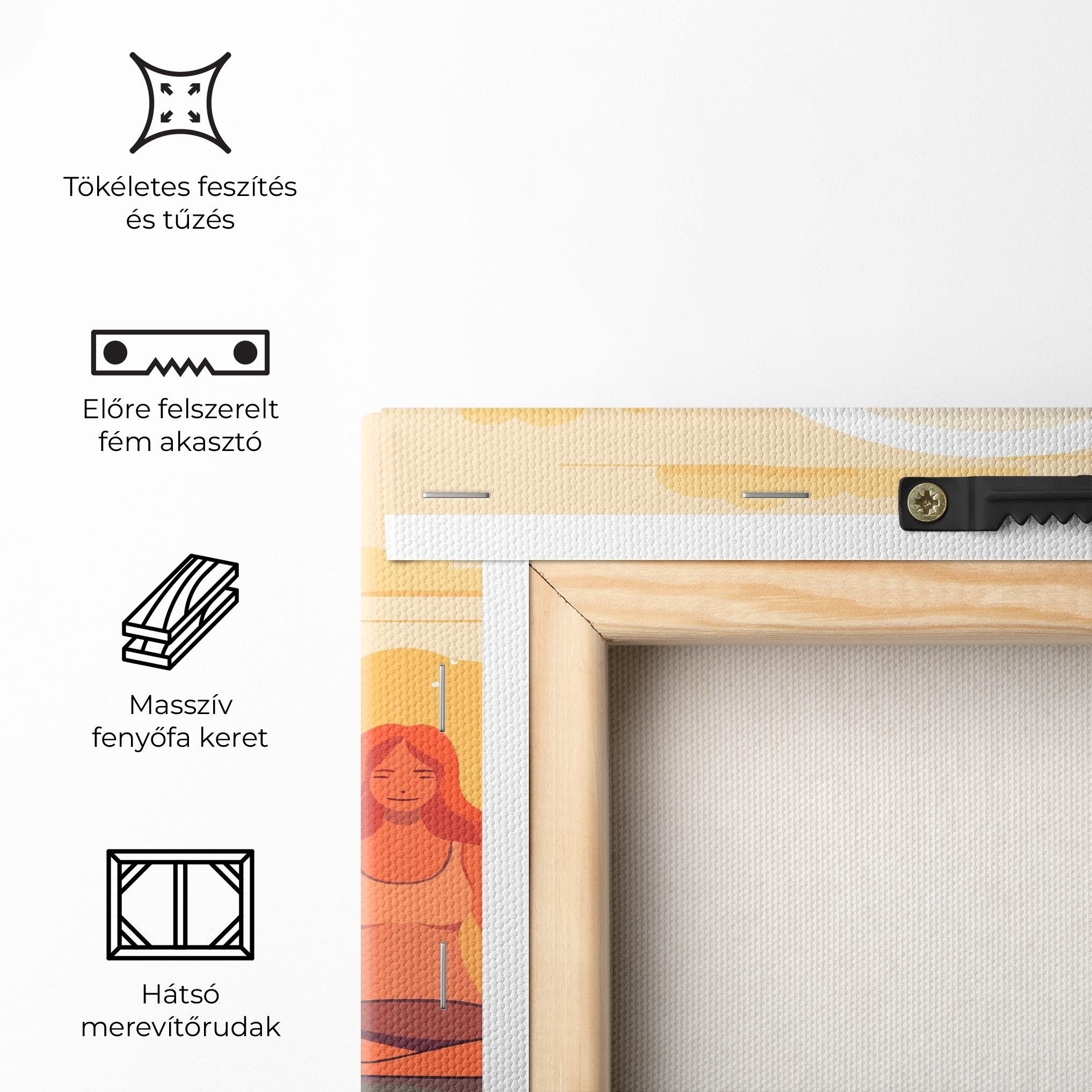 Vászonkép Three Yoga Girls mockup 5